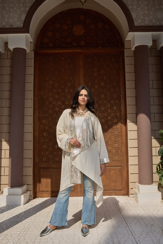 linen shimmery cardigan