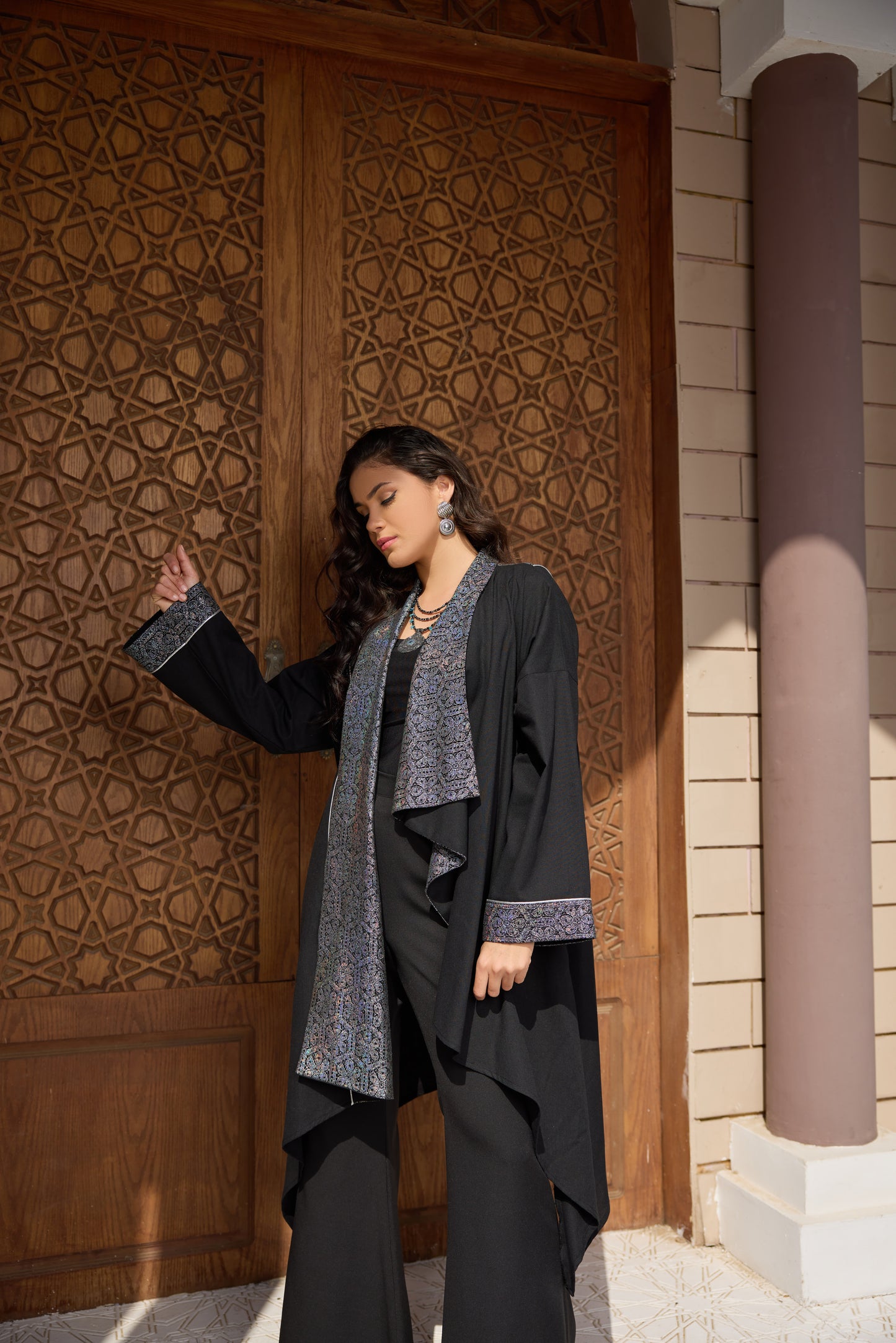 Linen shimmery cardigan