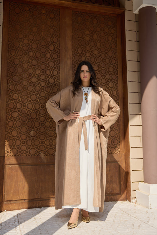 moon light beige kaftan