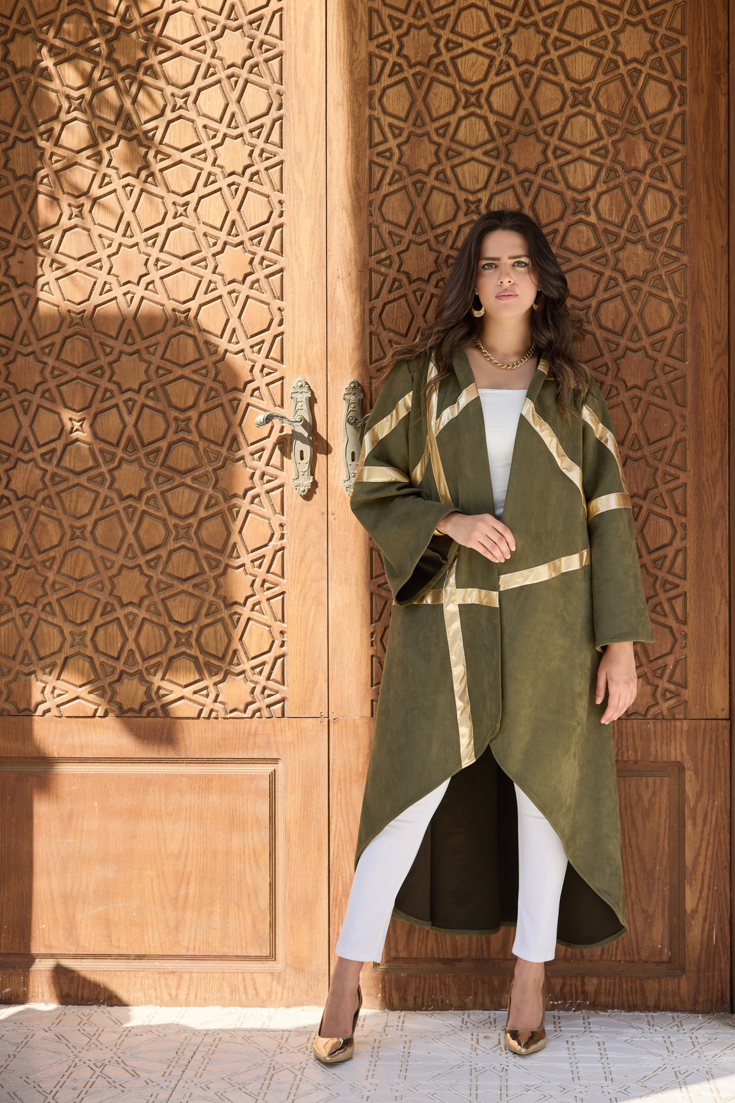 Hooded Suede Kaftan