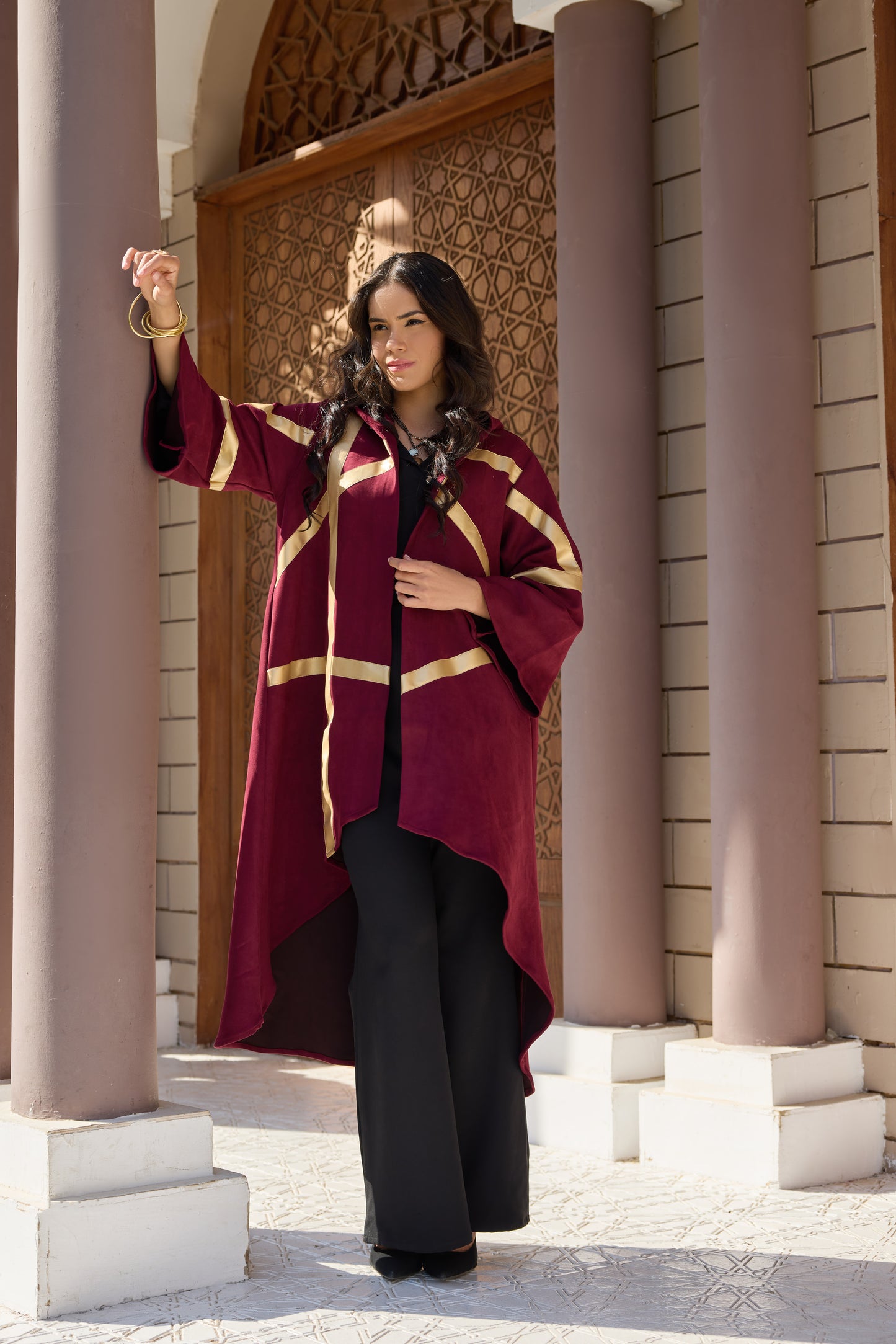 Hooded Suede Kaftan