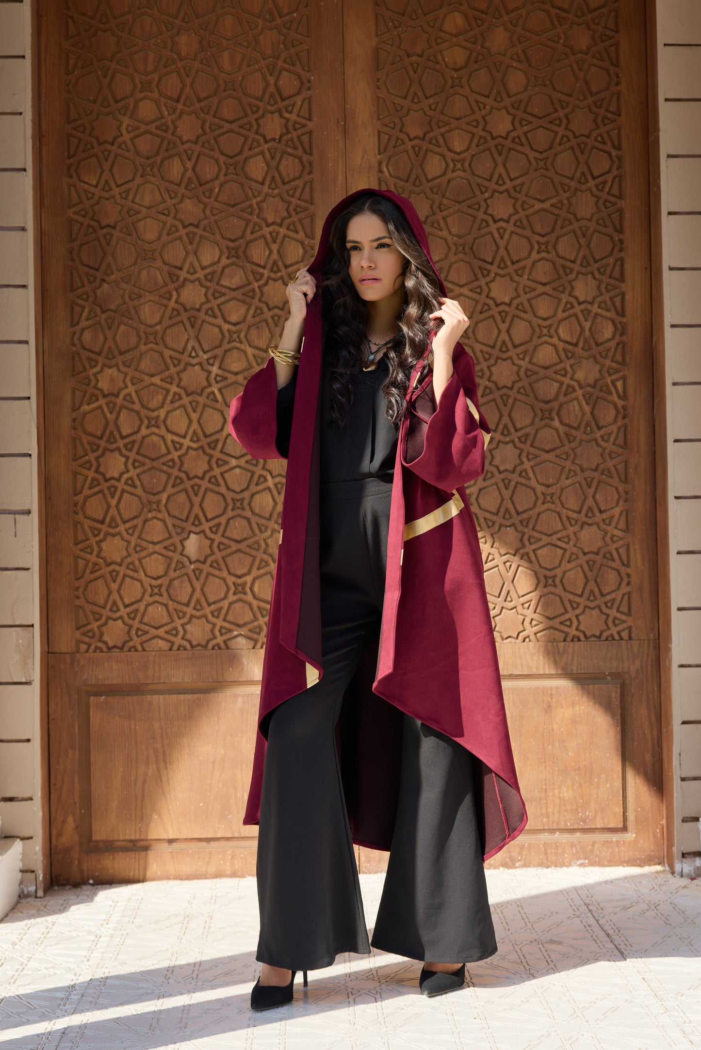 Hooded Suede Kaftan