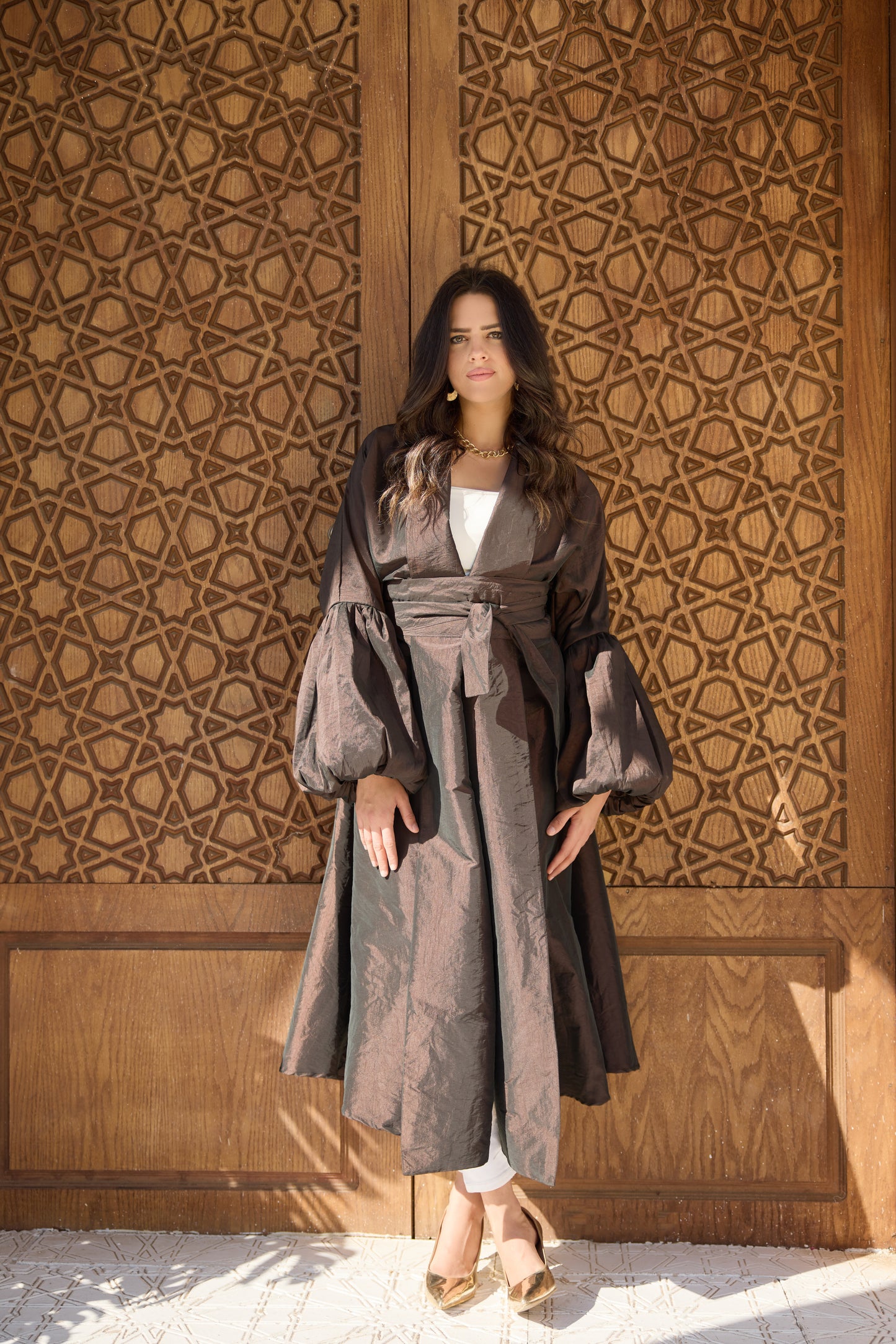 Puffy taftah kaftan