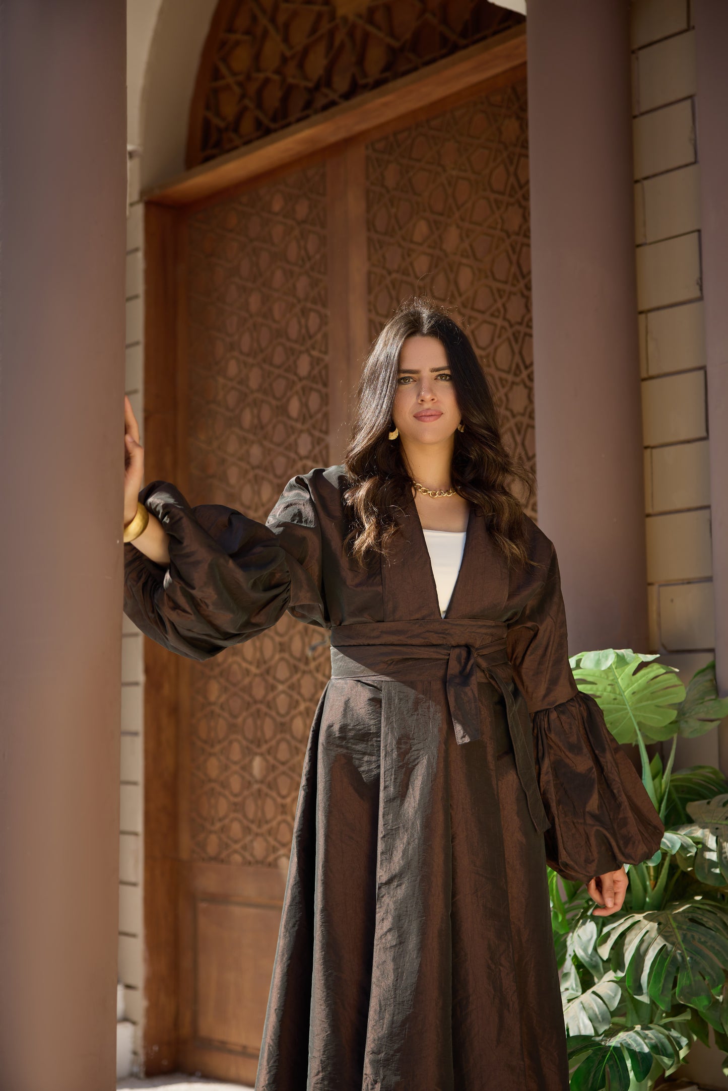Puffy taftah kaftan