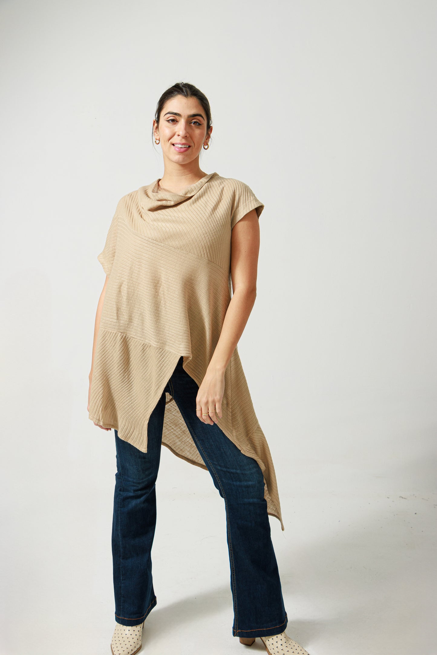 Short sleeve Asymmetric top
