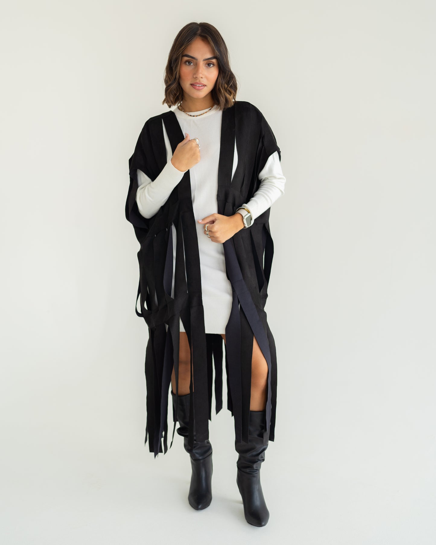Cut out Fringes cardigan