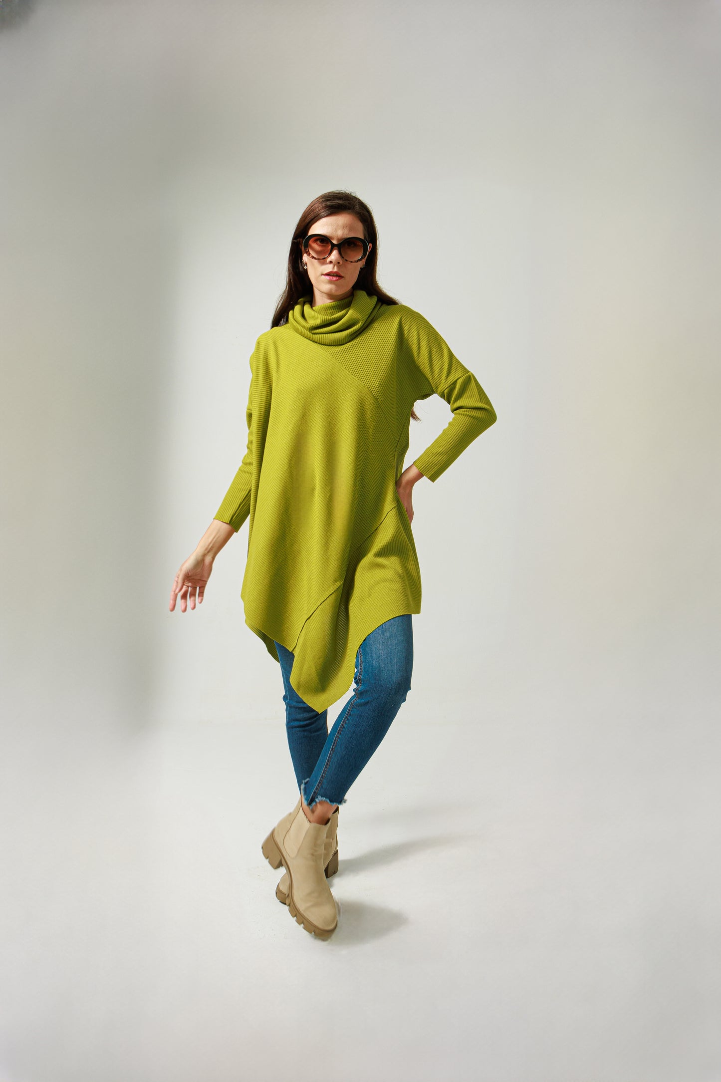 Asymmetric wool Top