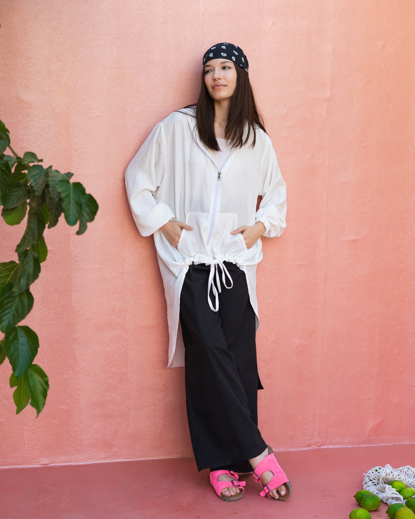 High law zipper cardigan