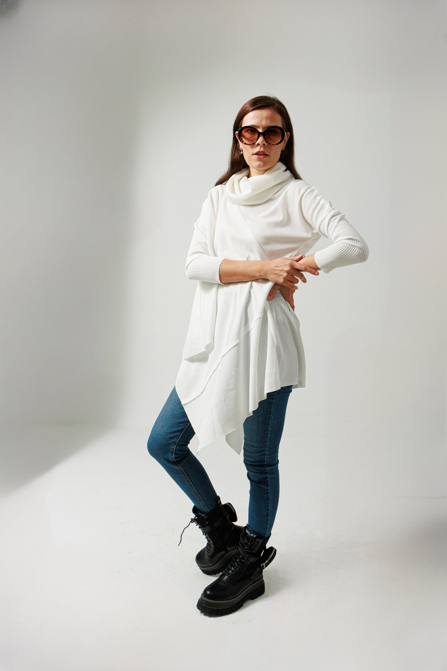 Asymmetric wool Top
