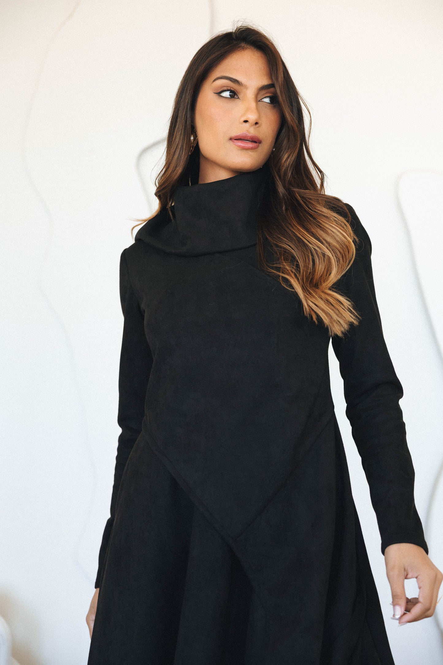 ASYMMETRICAL DRESS - BLACK