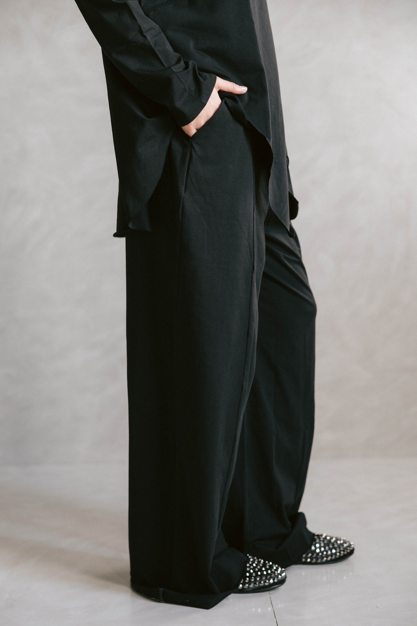 Unfinished cotton set - black
