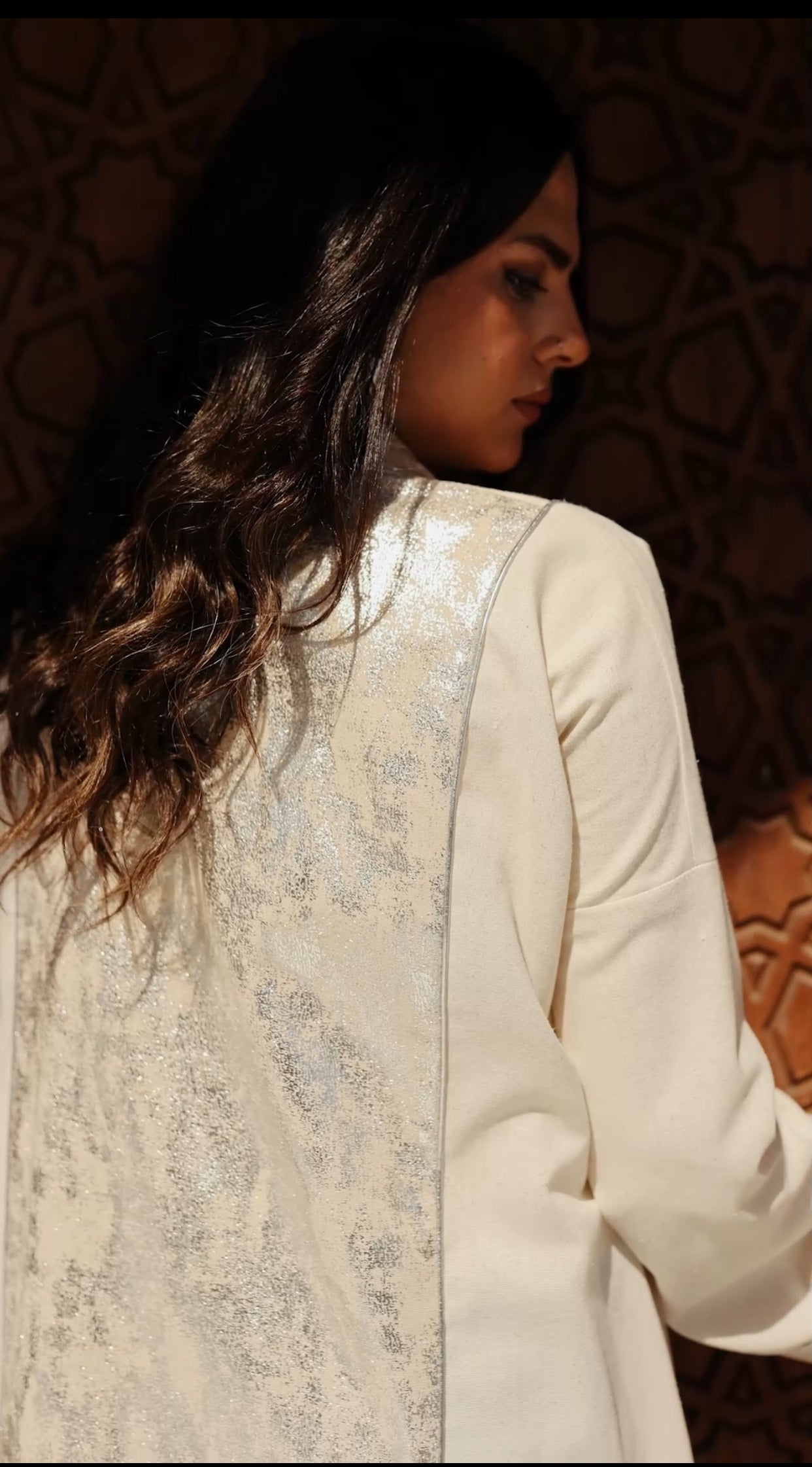 linen shimmery cardigan