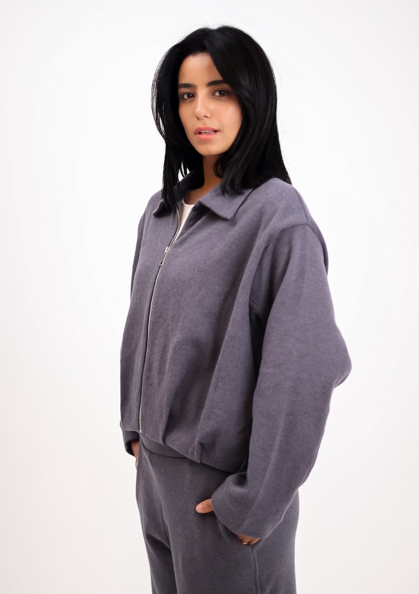 The calm zip set - GREY