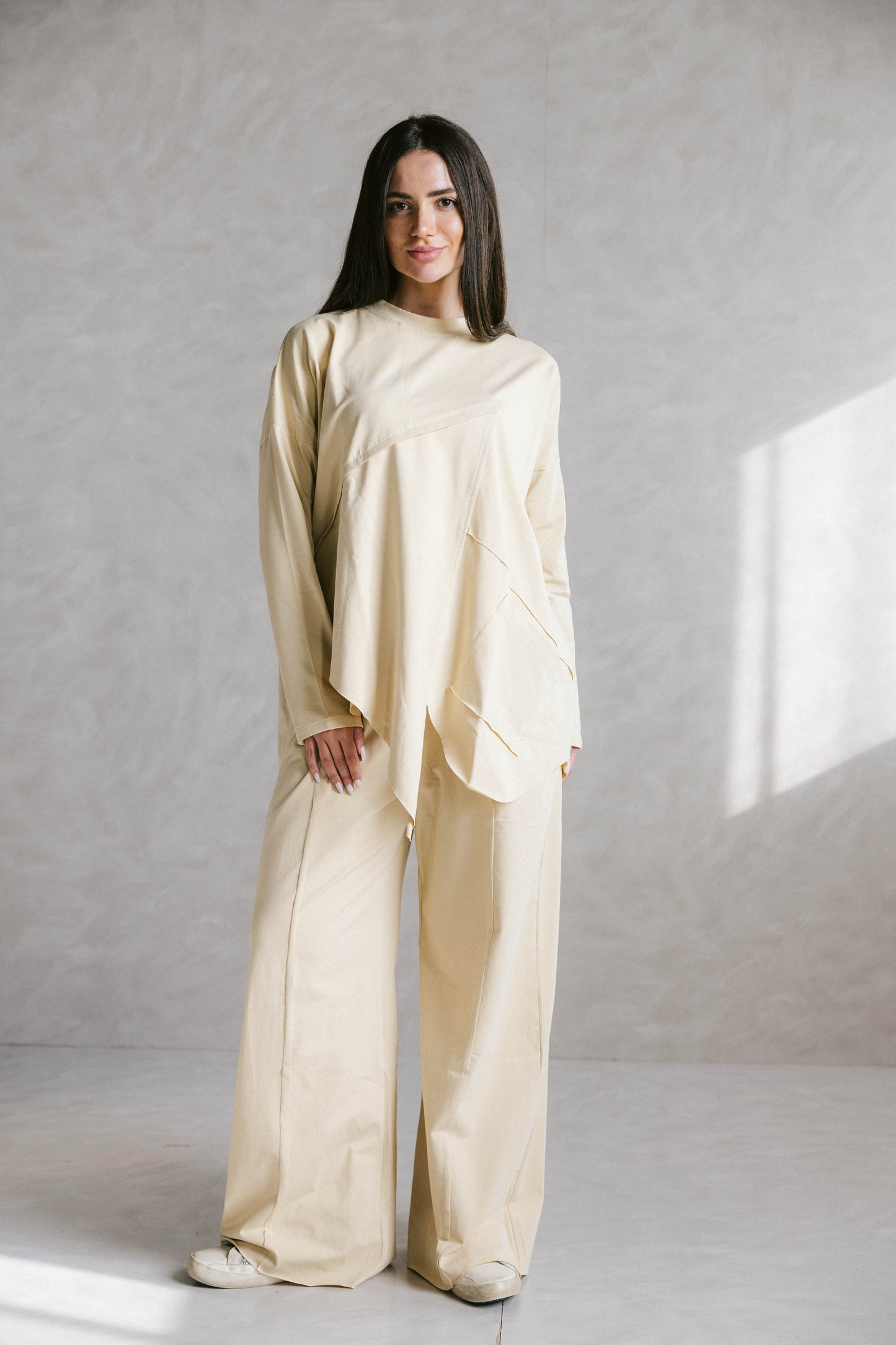 Unfinished cotton set - beige