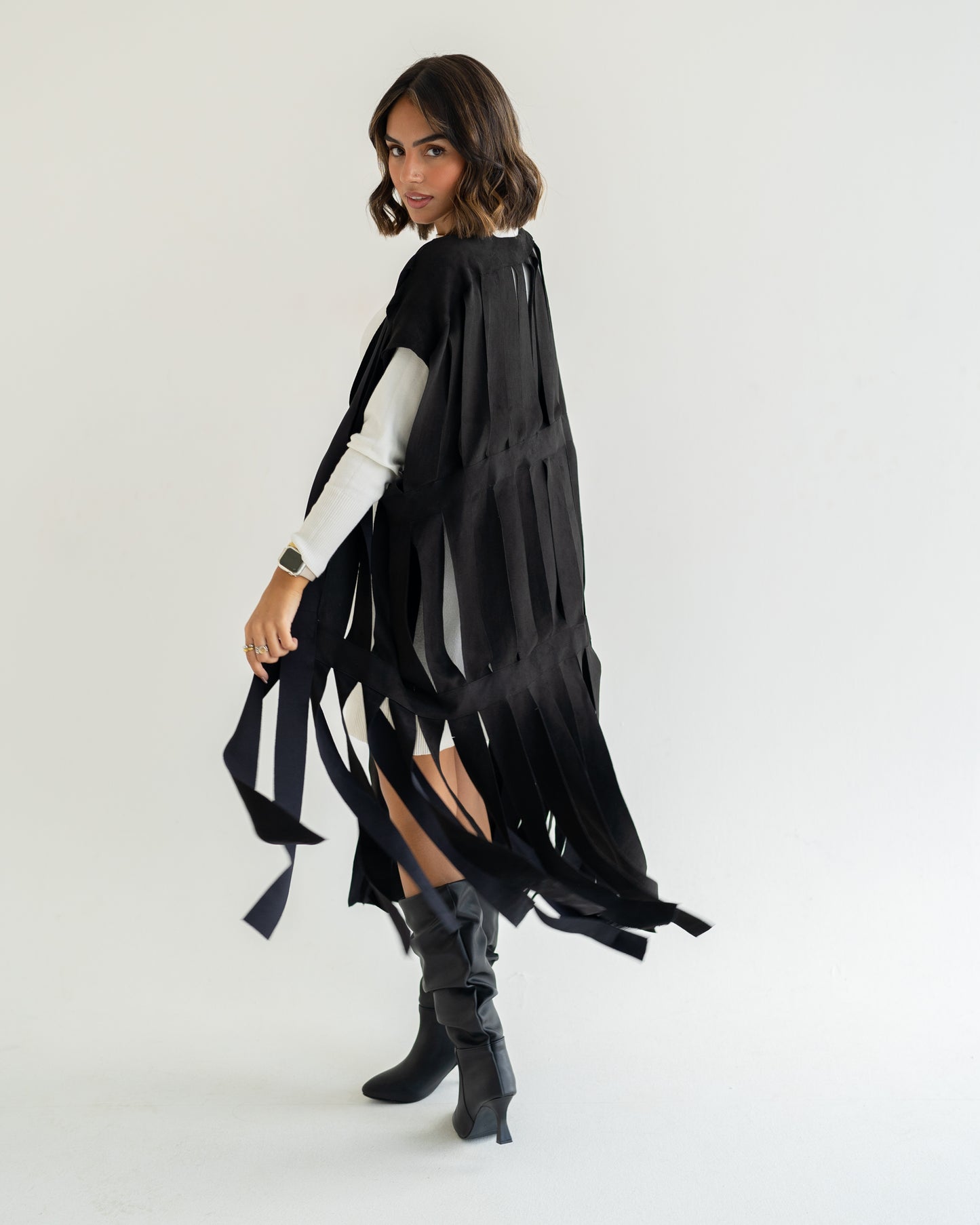 Cut out Fringes cardigan