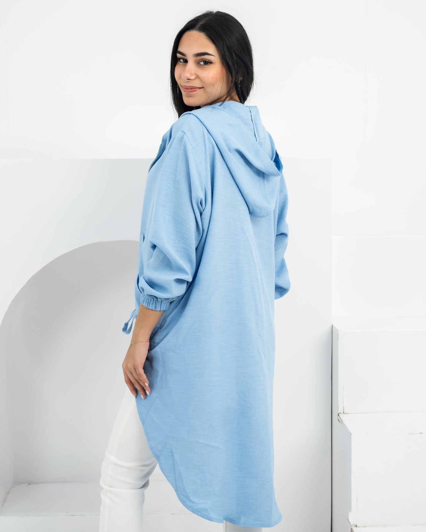 High law zipper cardigan