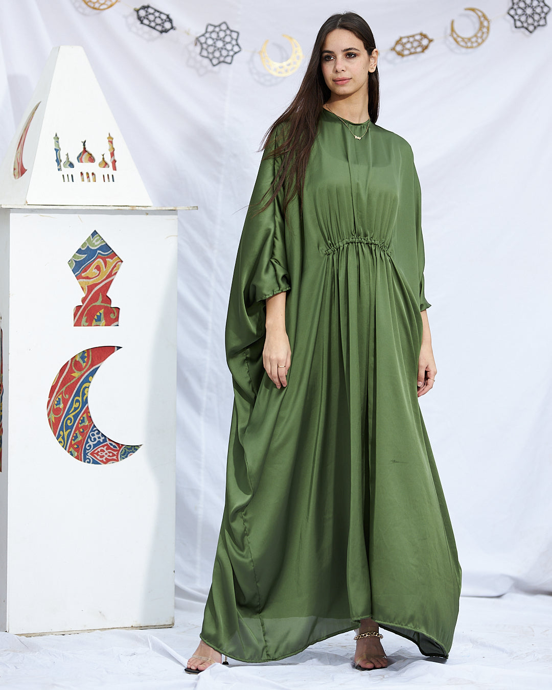 Soft Satin kaftan dress
