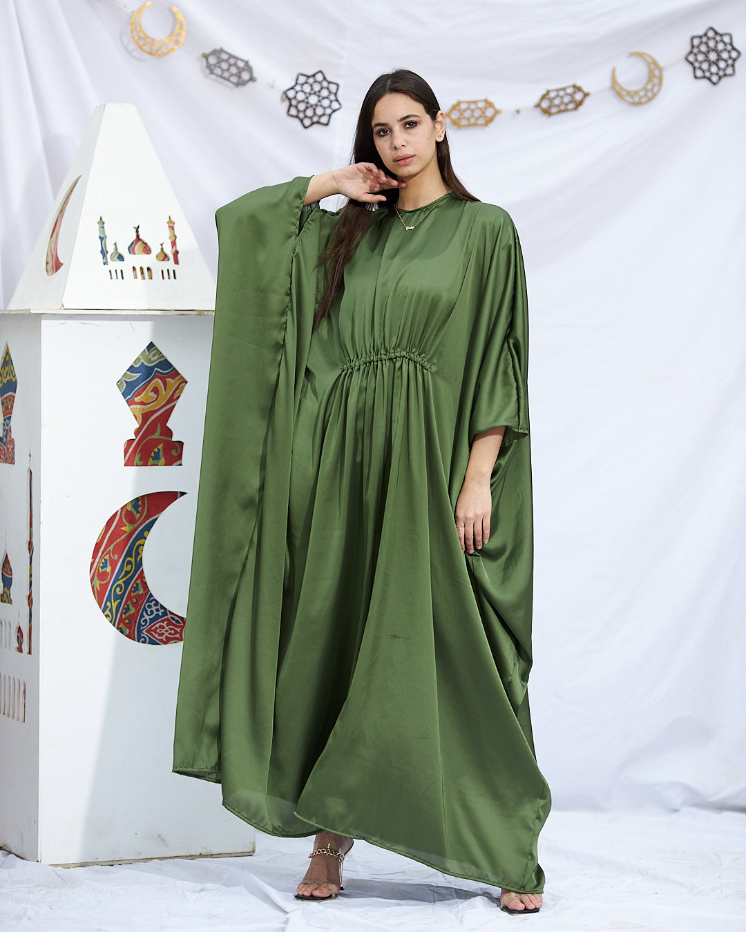 Soft Satin kaftan dress
