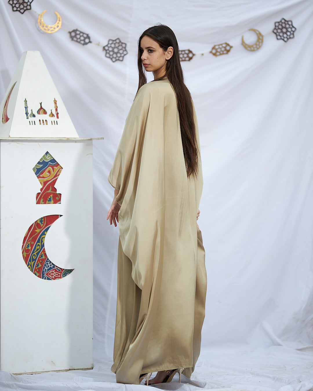 Soft Satin kaftan dress
