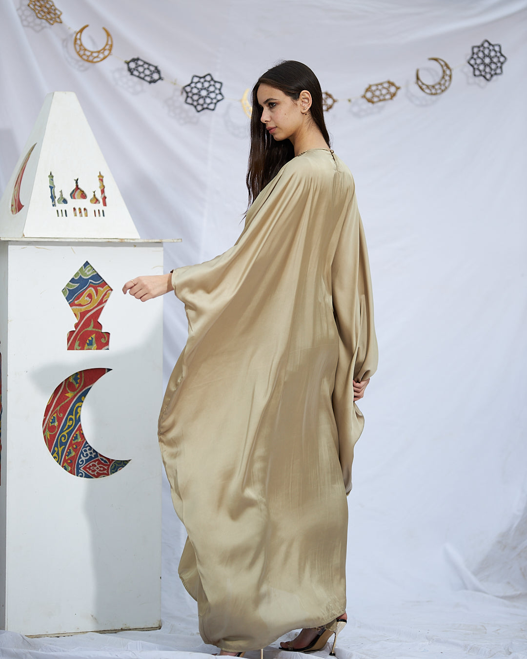 Soft Satin kaftan dress
