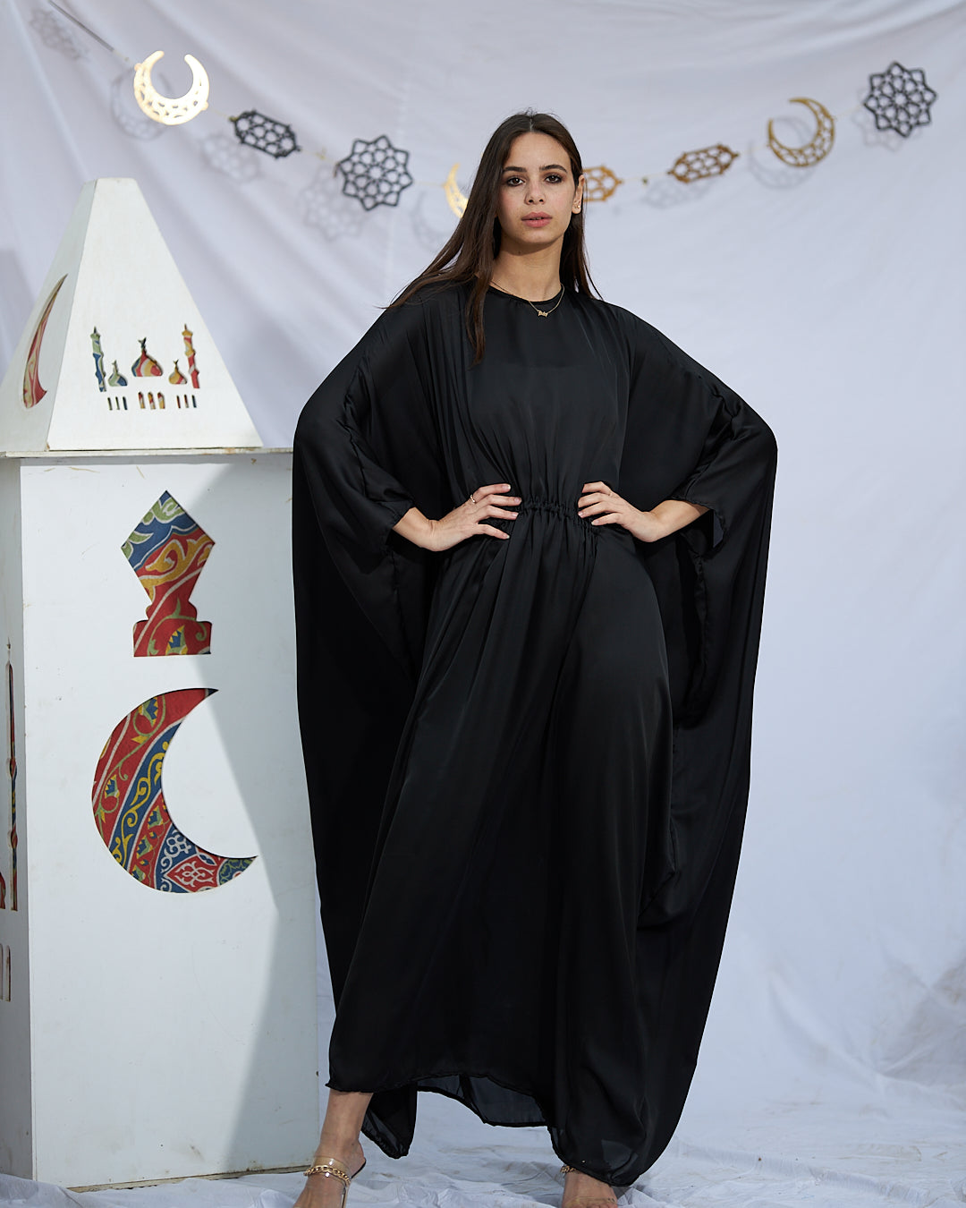 Soft Satin kaftan dress