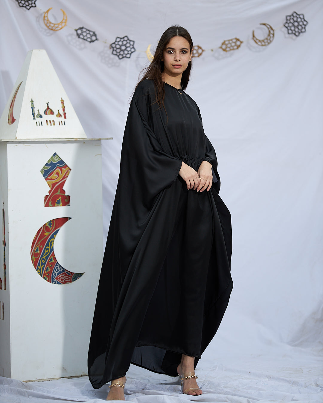 Soft Satin kaftan dress