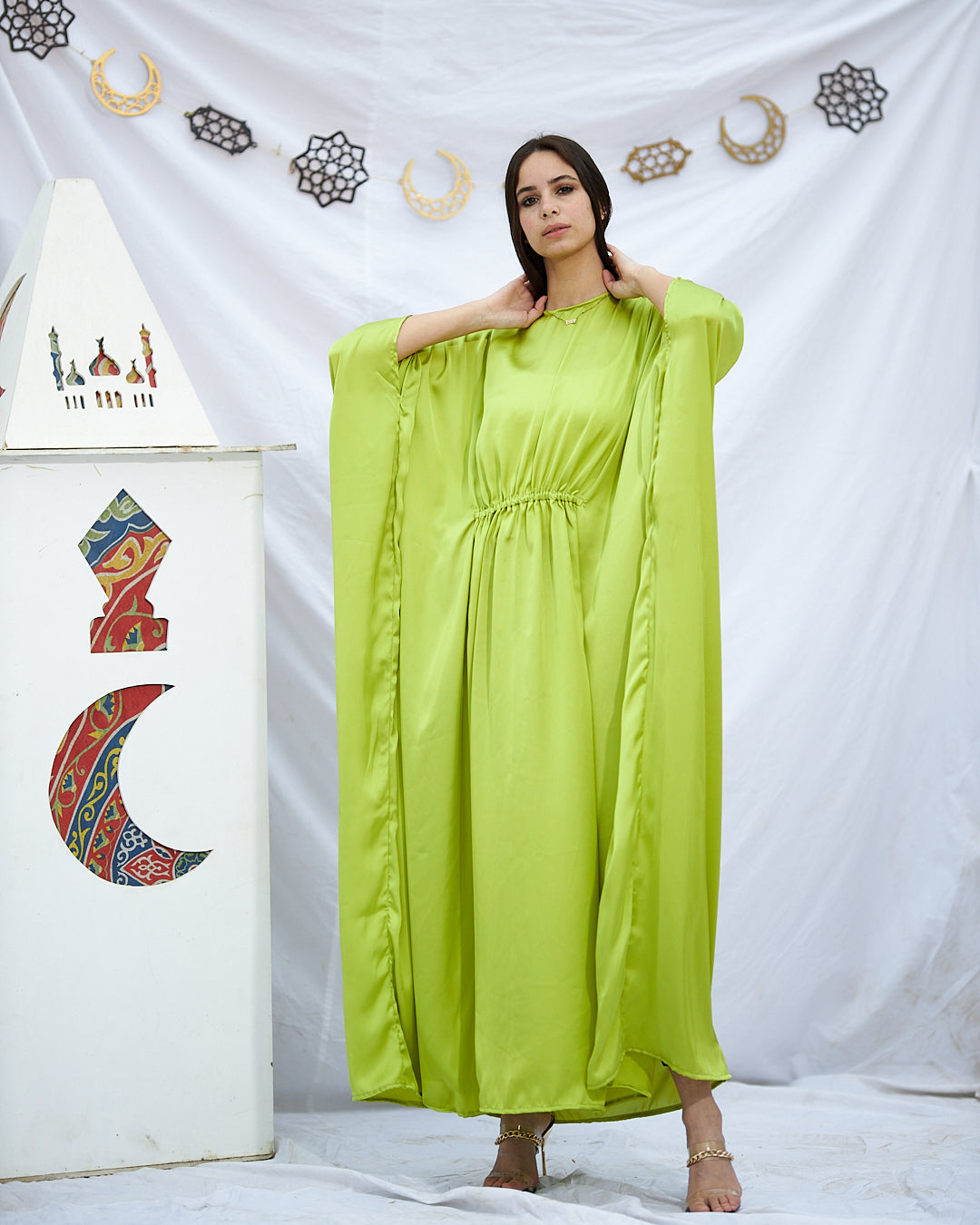 Soft Satin kaftan dress