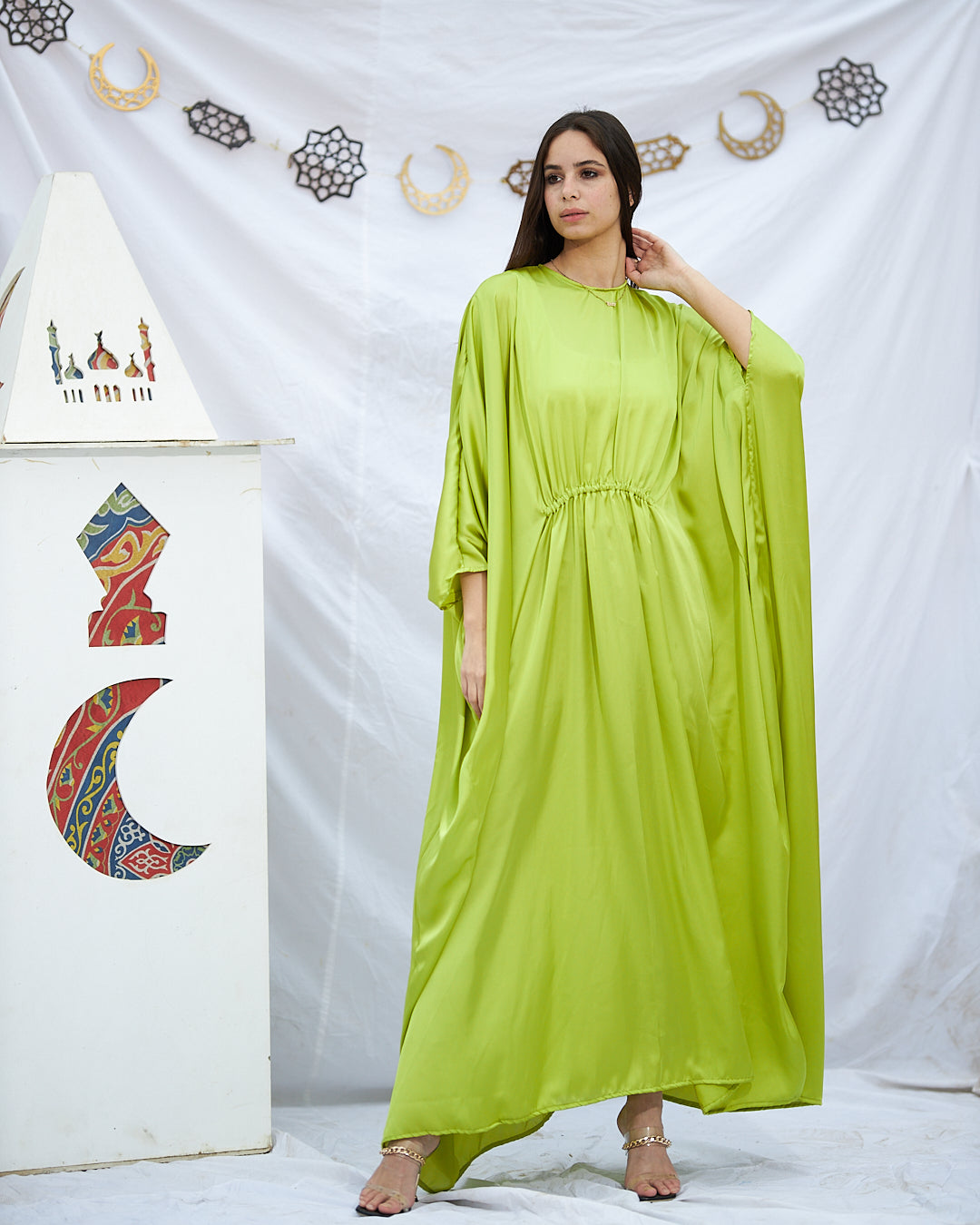 Soft Satin kaftan dress