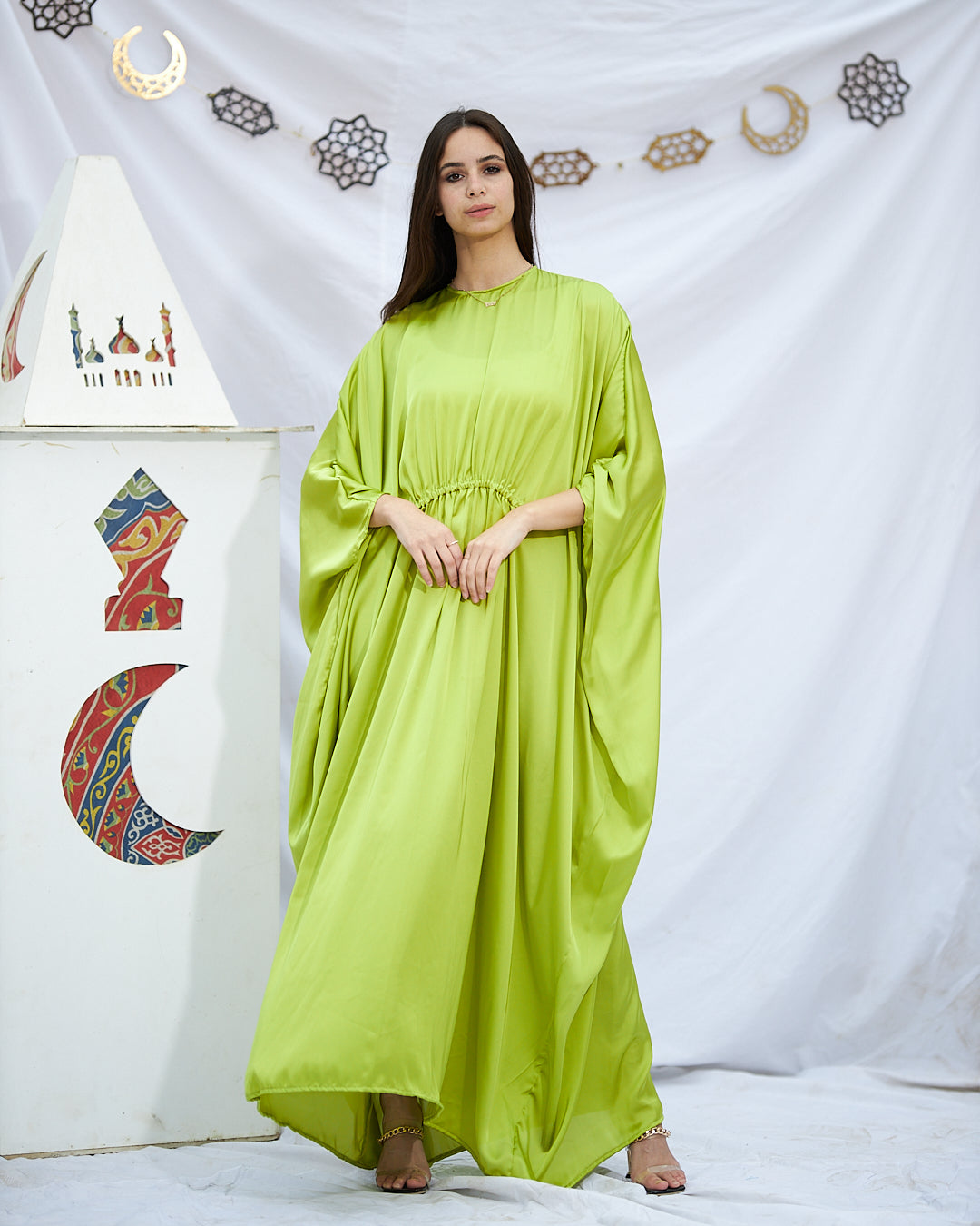 Soft Satin kaftan dress