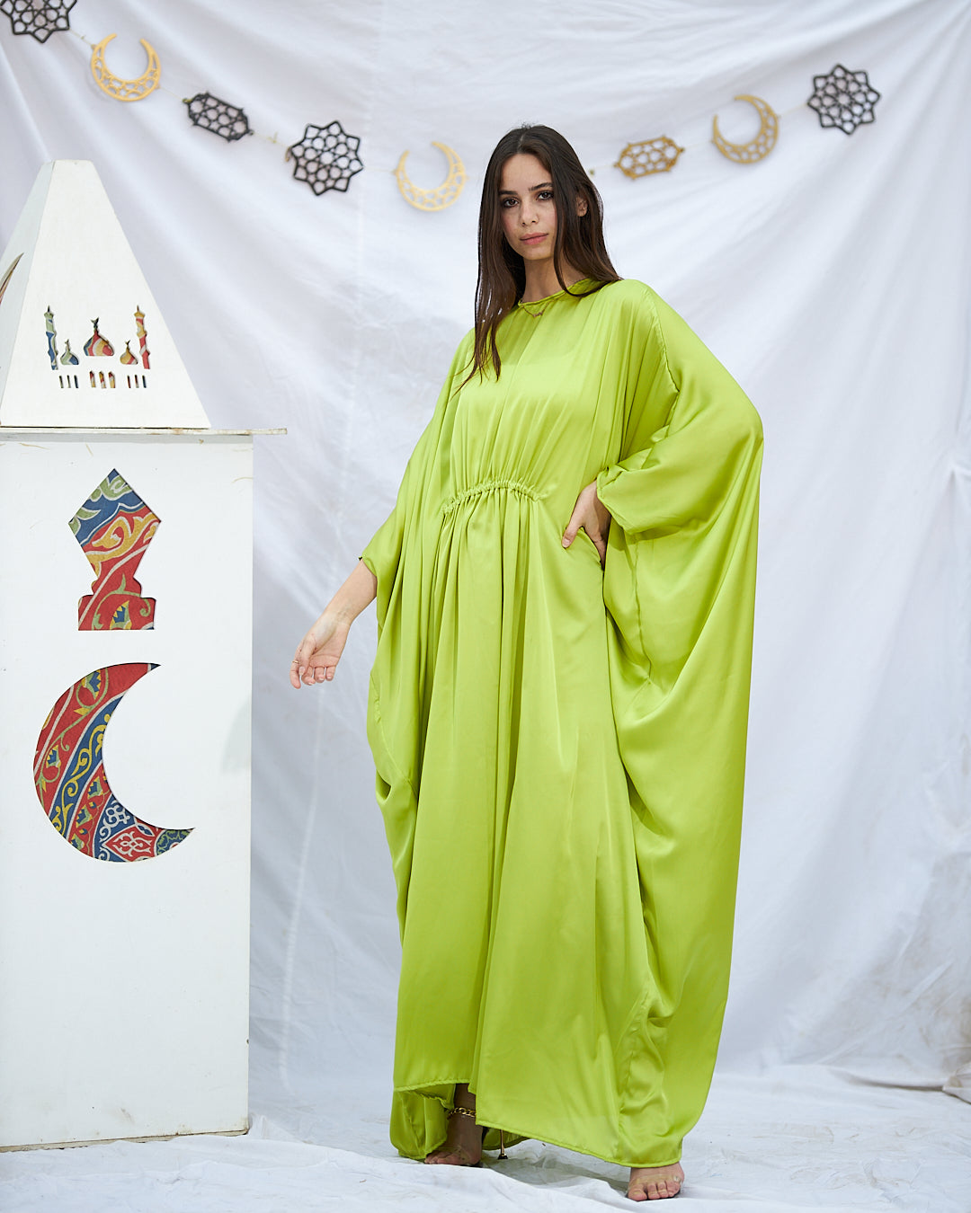 Soft Satin kaftan dress