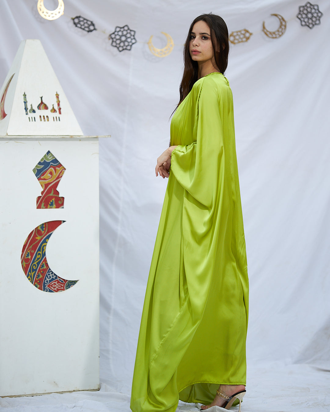 Soft Satin kaftan dress