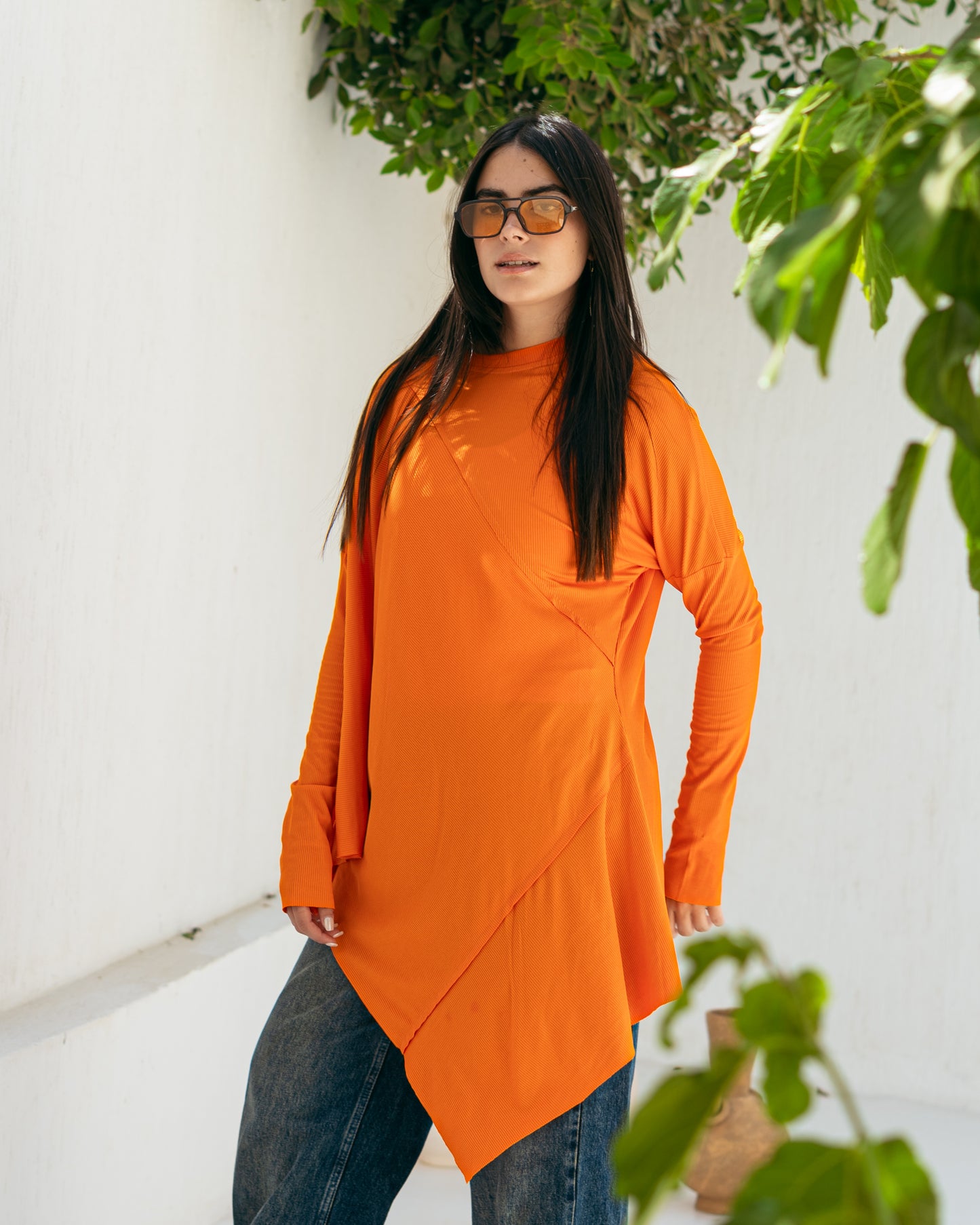 Asymmetric summer top