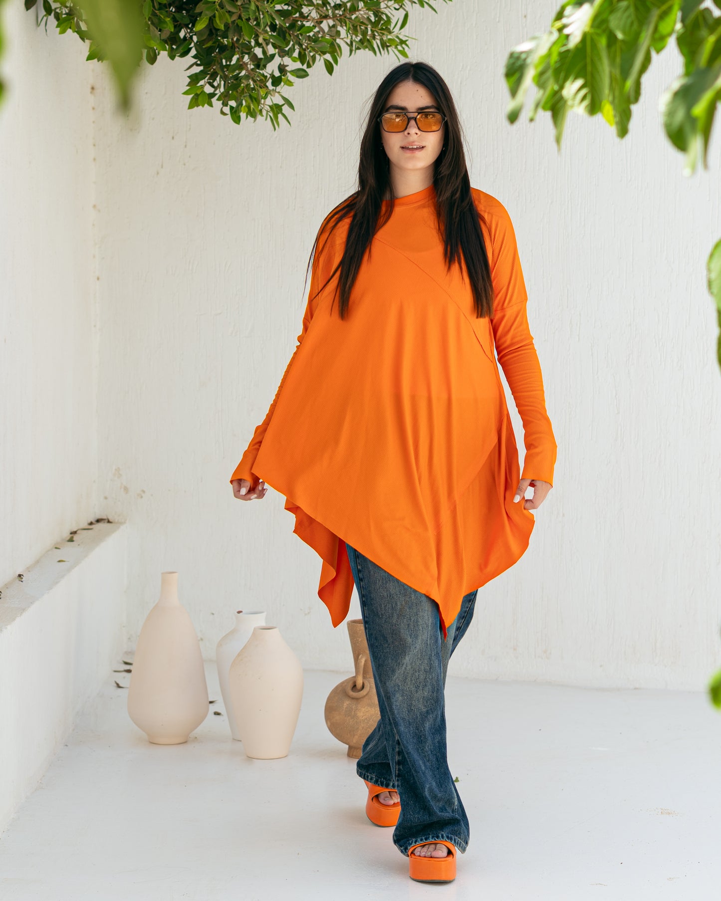Asymmetric summer top