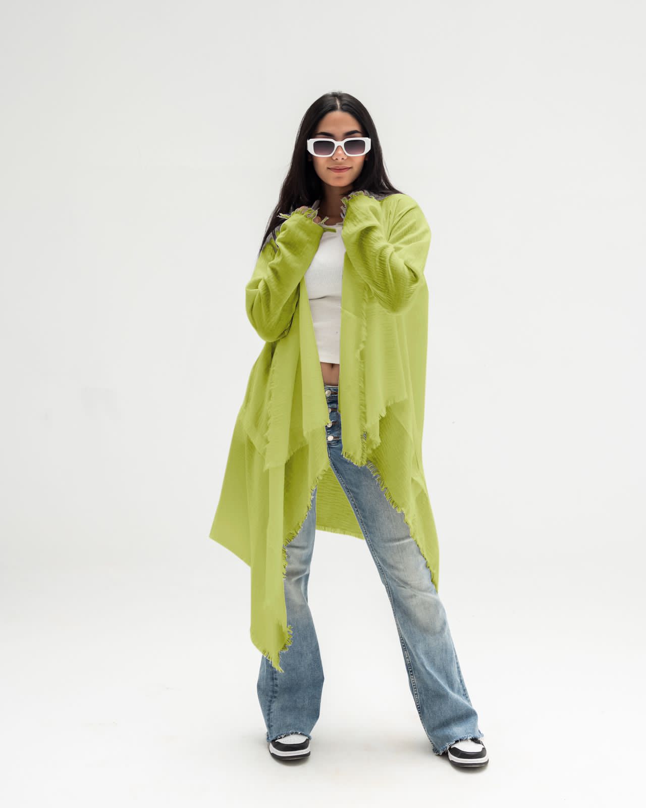 fringes linen cardigan