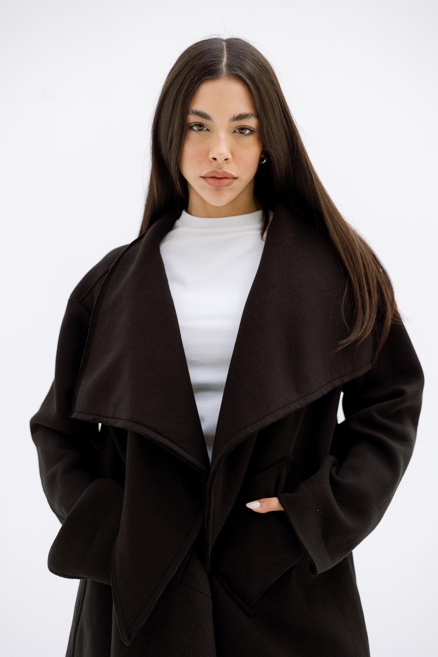 Unfinished Milton cardigan - BLACK