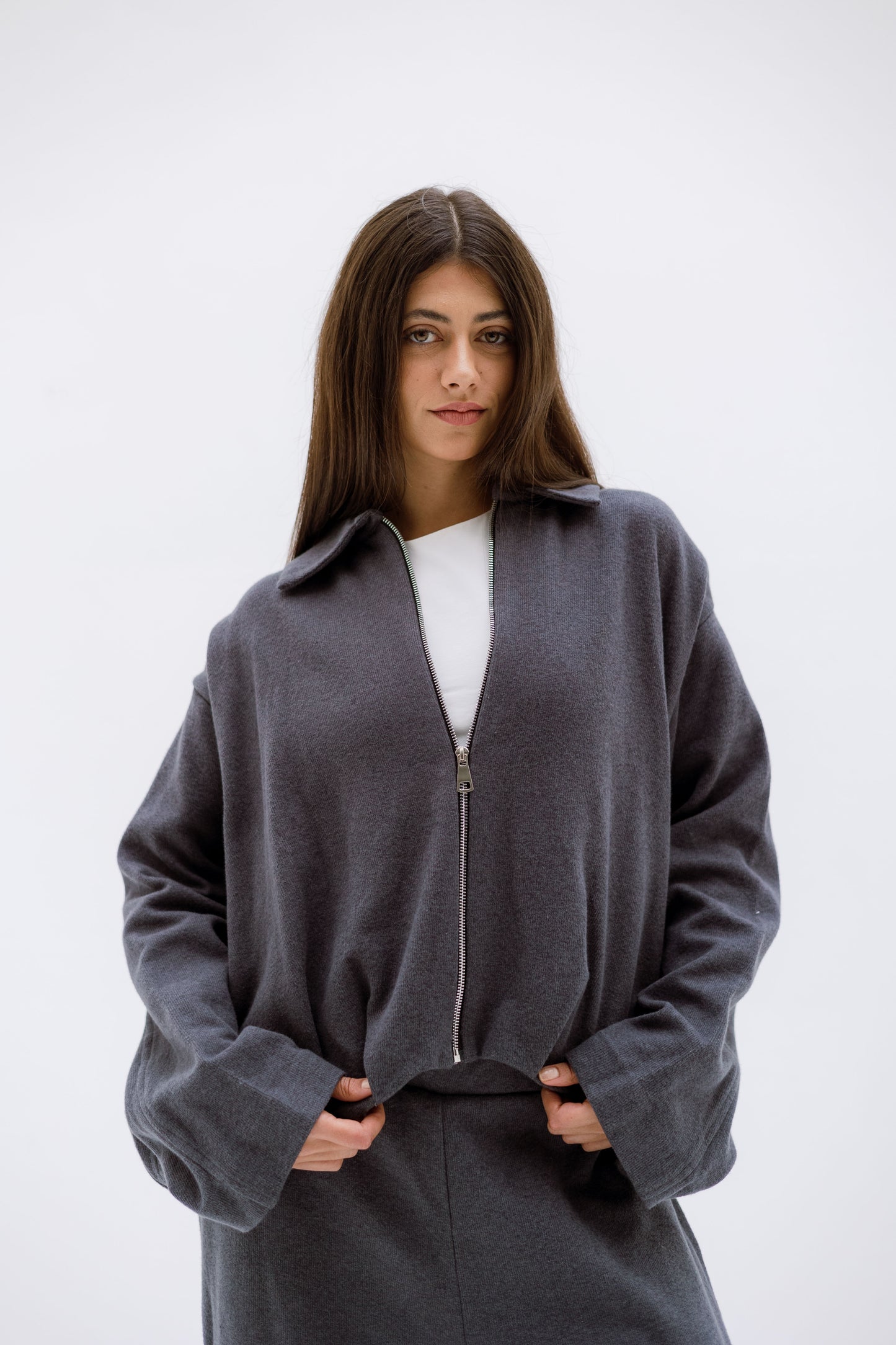 The calm zip set - GREY