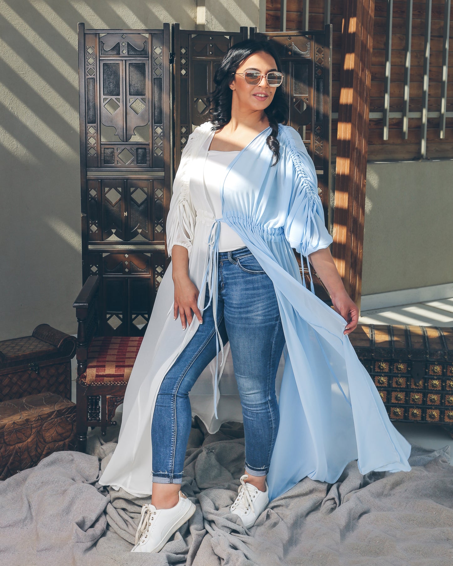 Chiffon Ruched Abaya