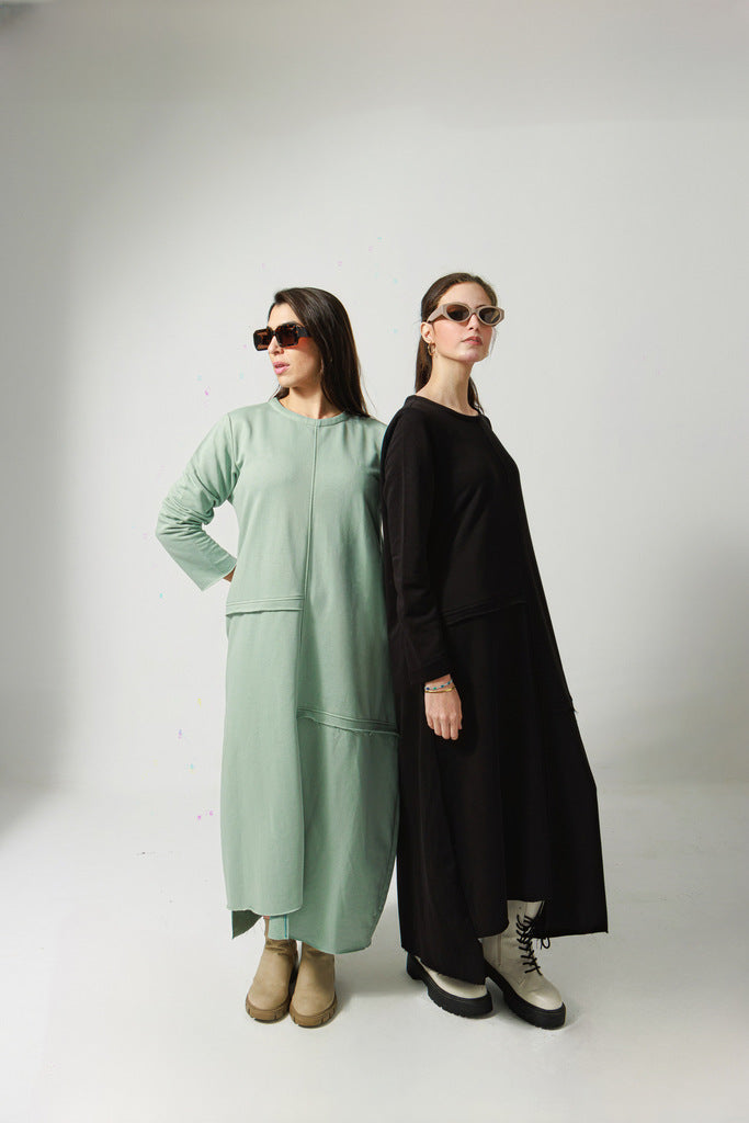 Long sleeevs sweatshirt dress