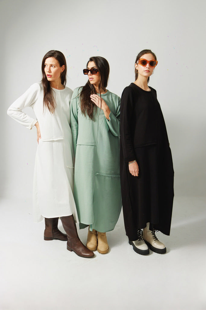 Long sleeevs sweatshirt dress