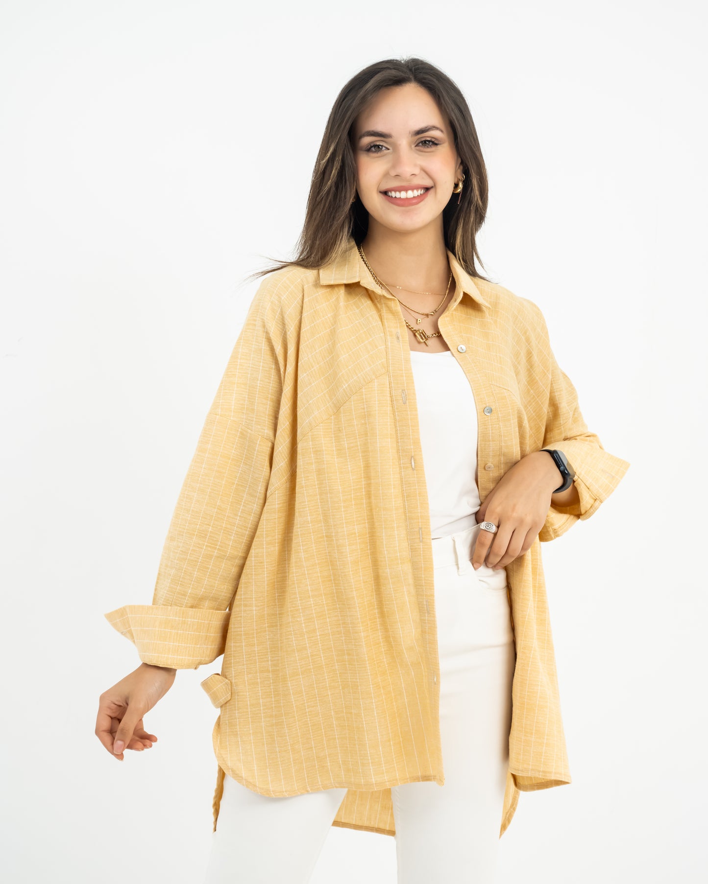 Linen stripped shirt