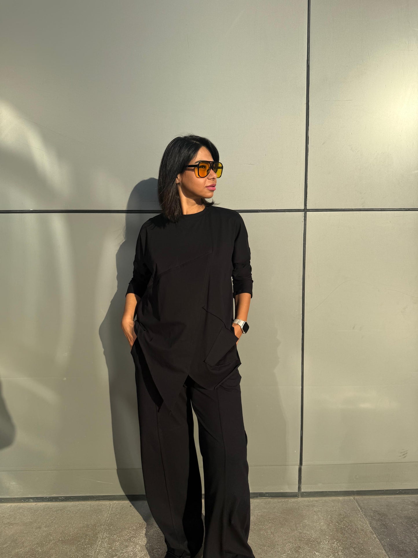 Unfinished cotton set - black