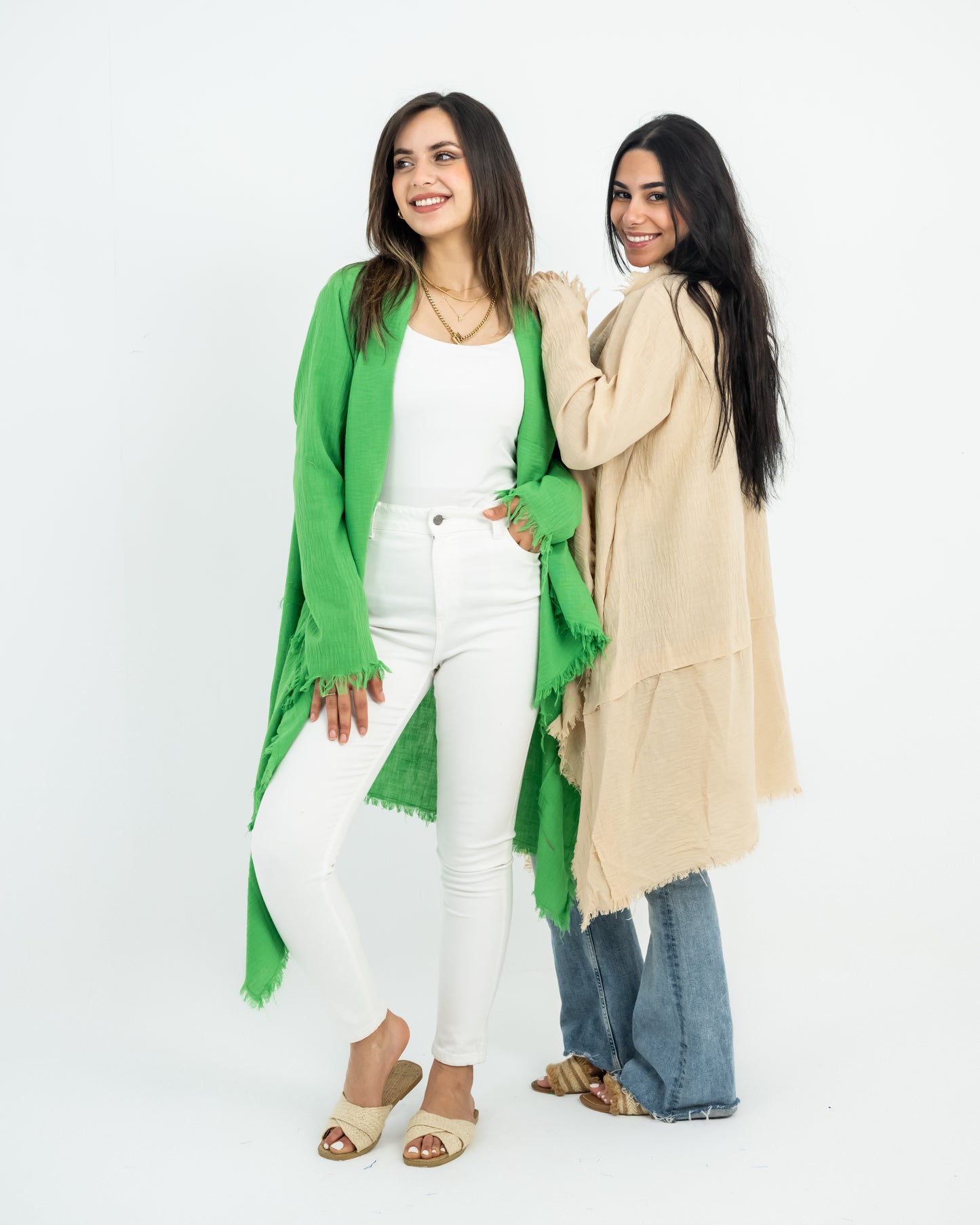 fringes linen cardigan