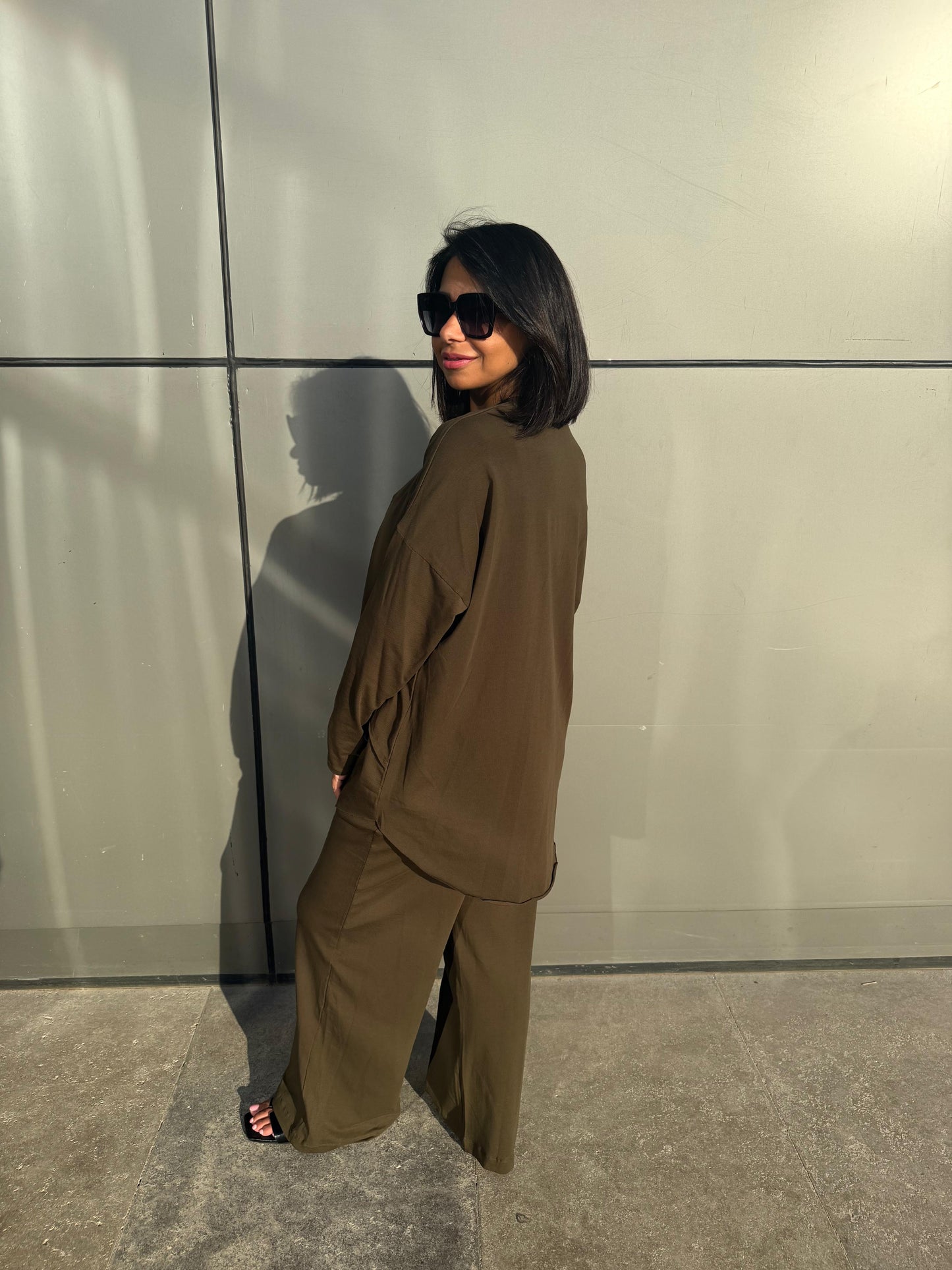 Unfinished cotton set - olive