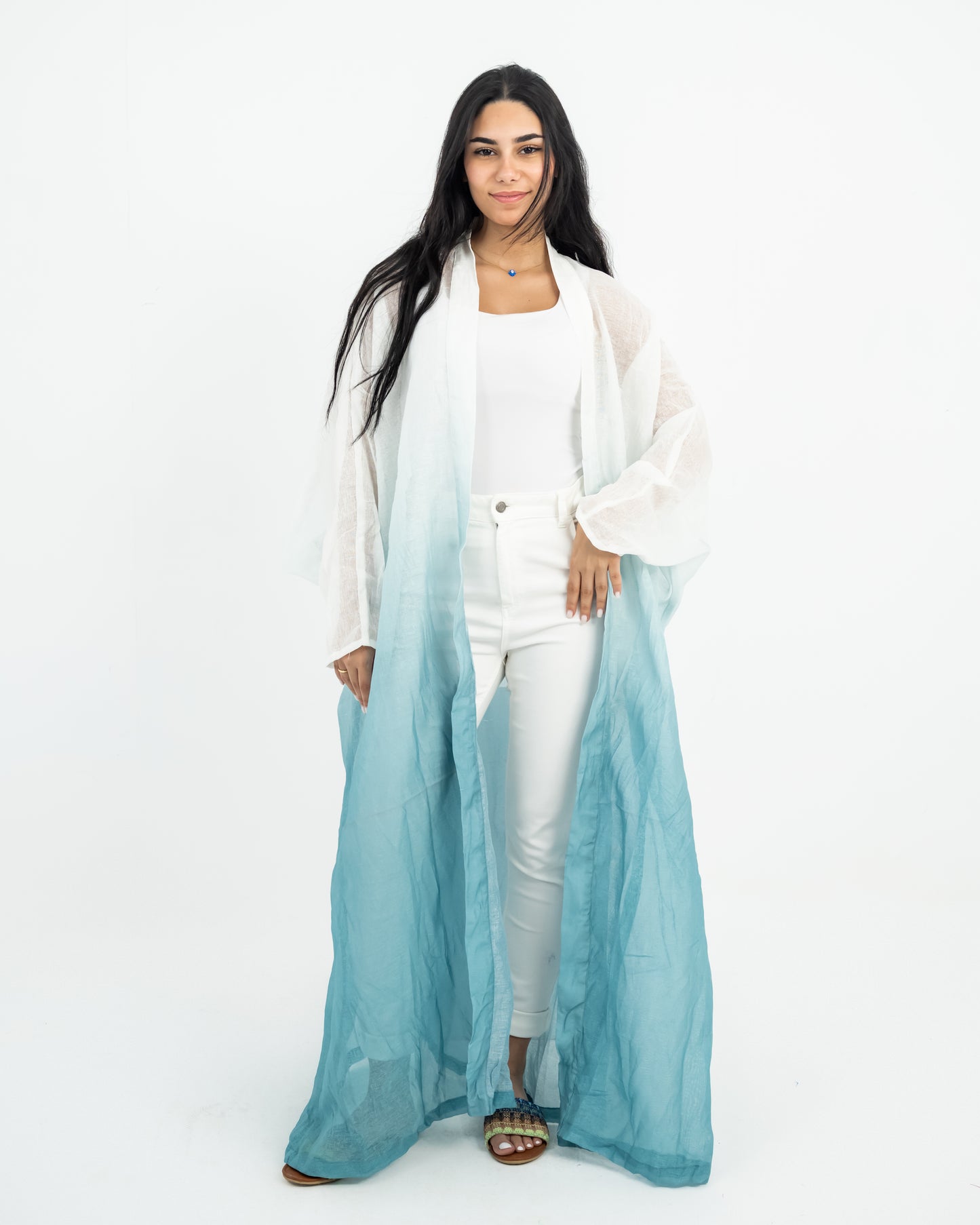 Gradient Linen Cardigan