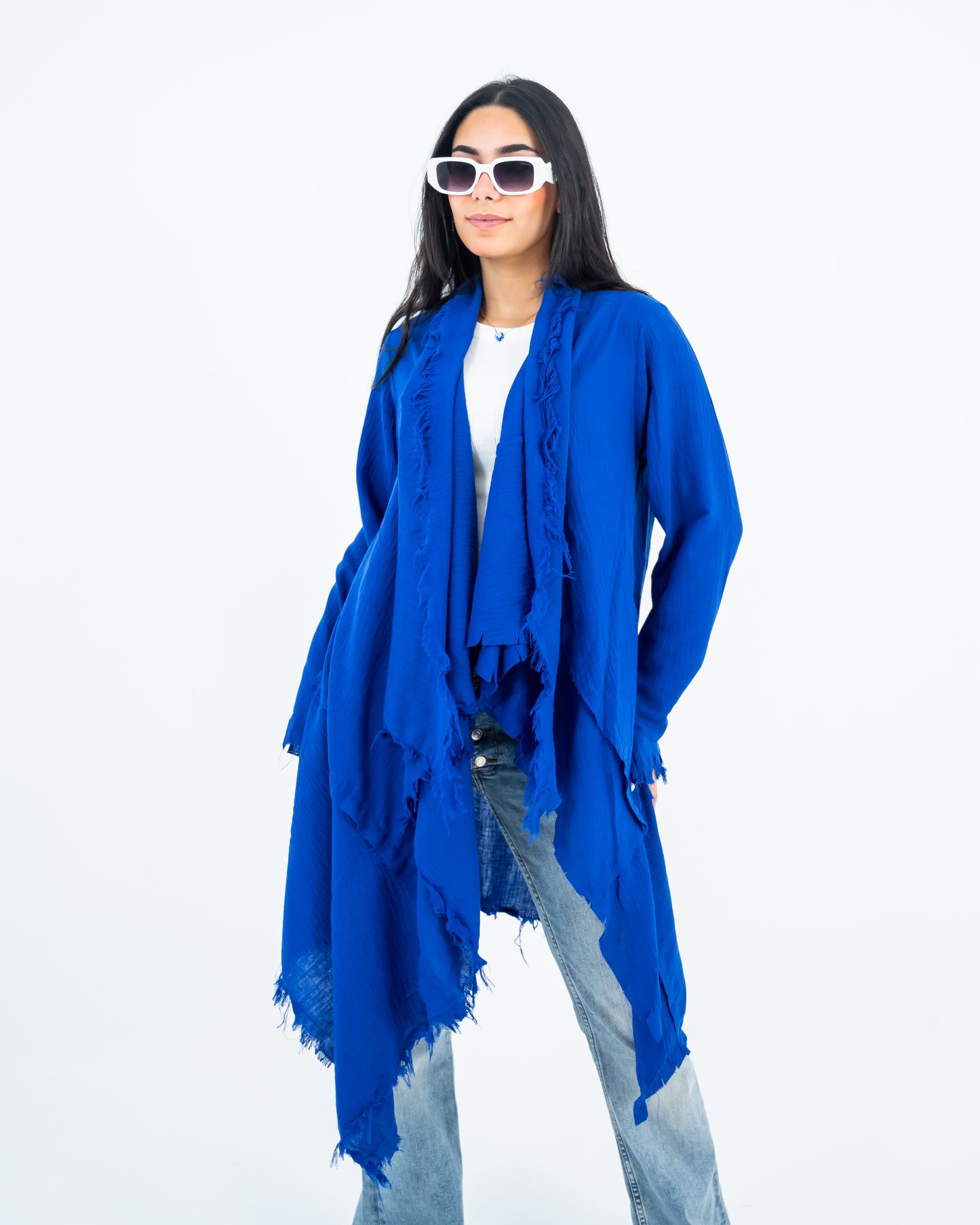 fringes linen cardigan