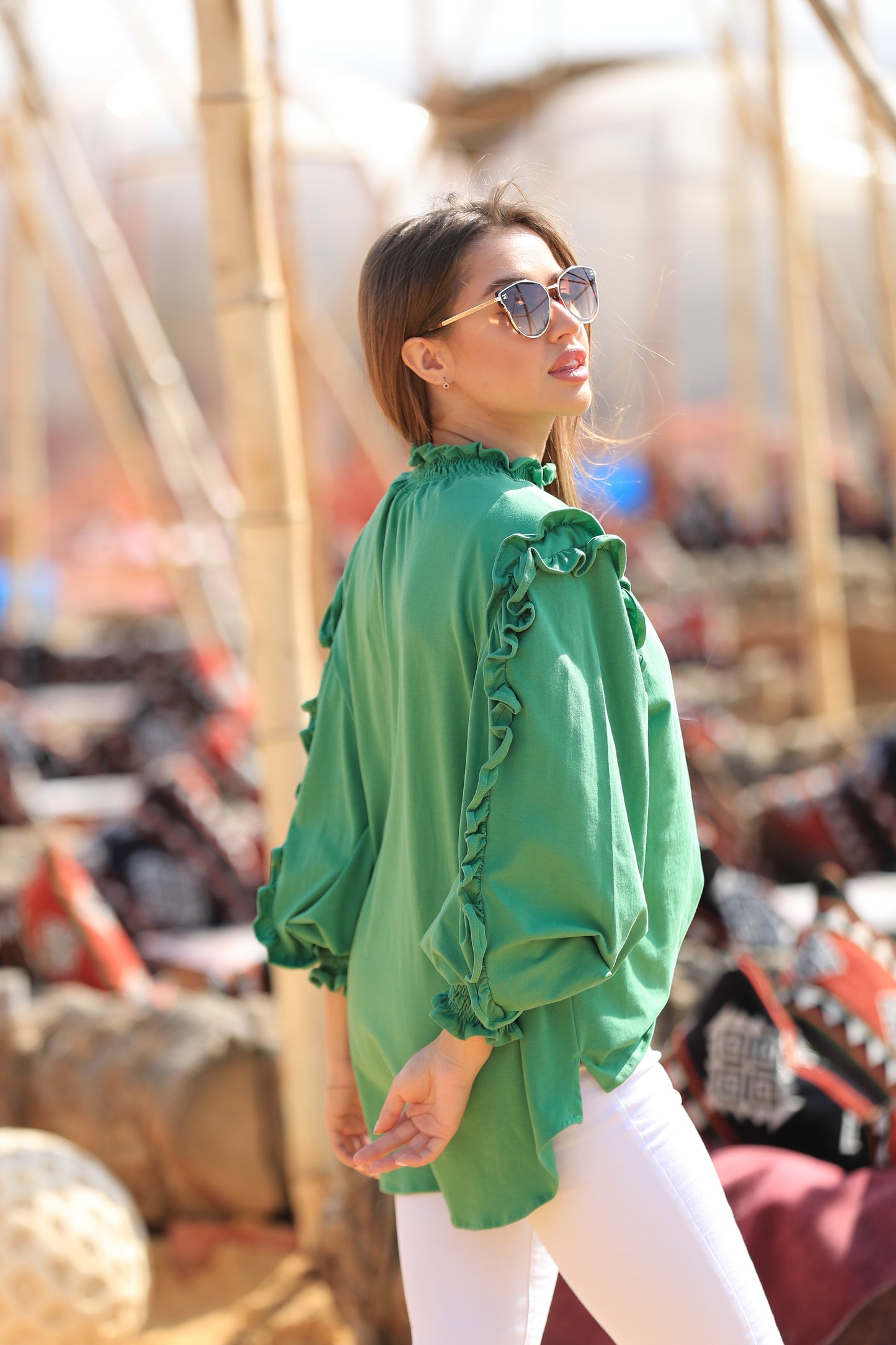 Frill cotton top