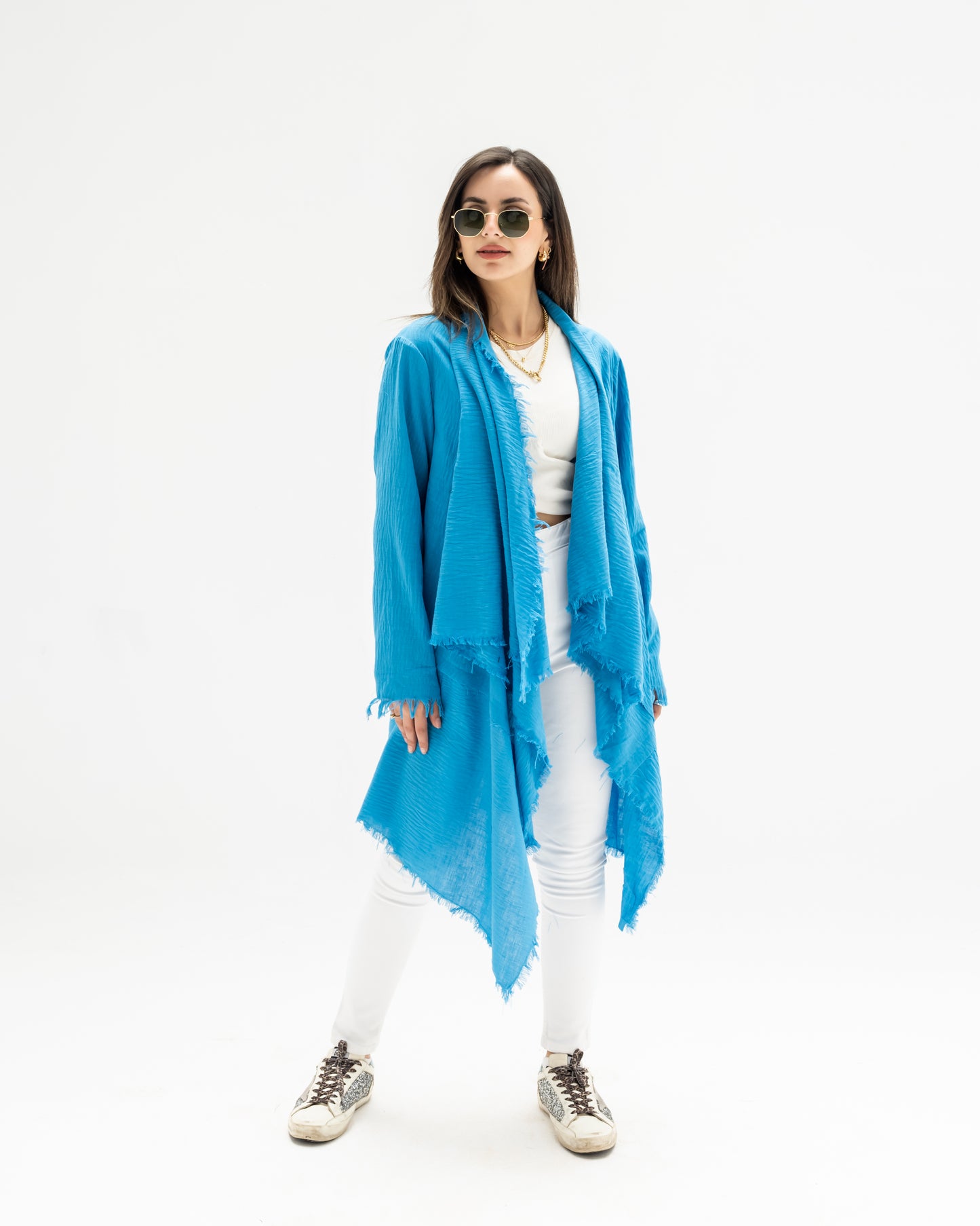 fringes linen cardigan