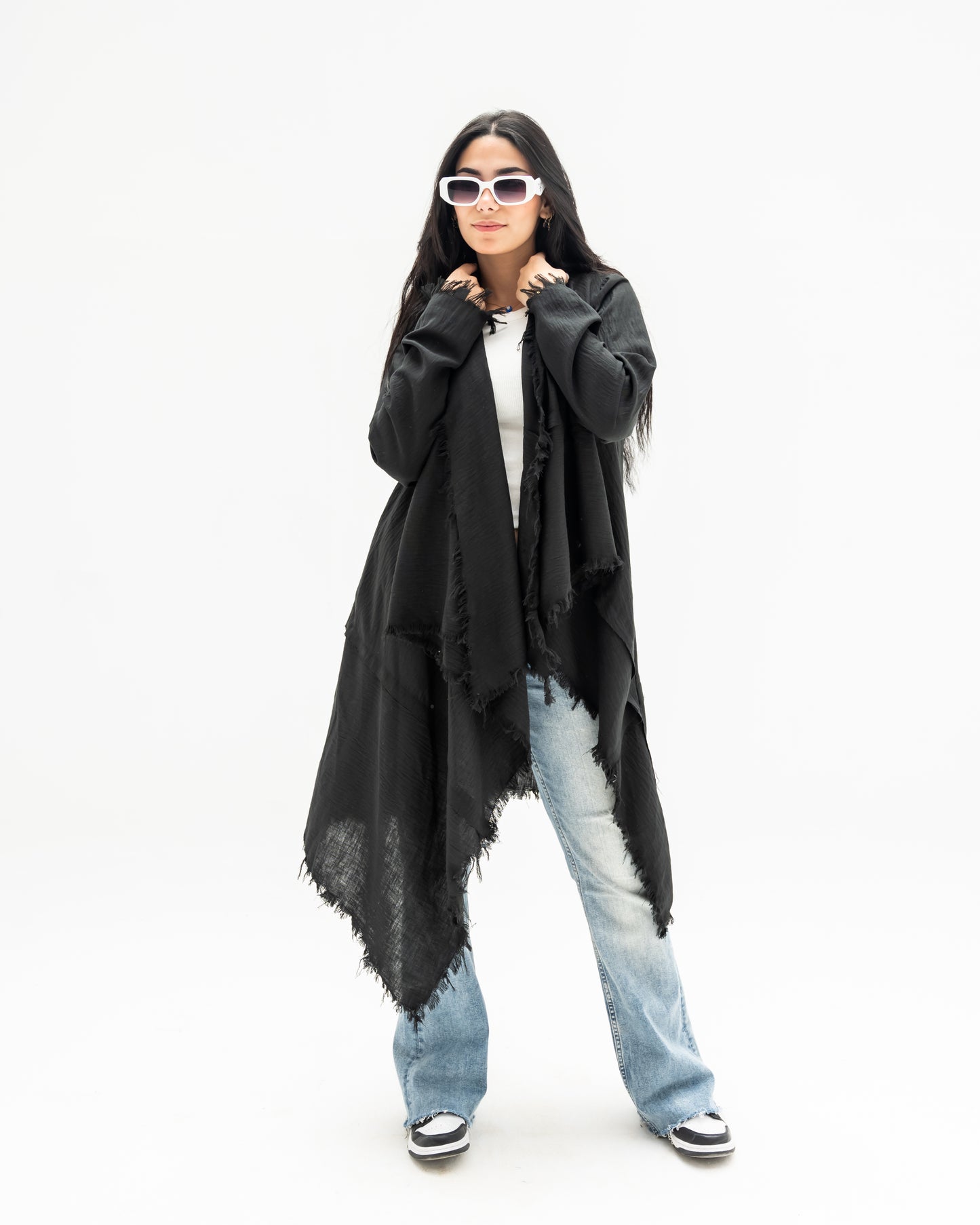 fringes linen cardigan