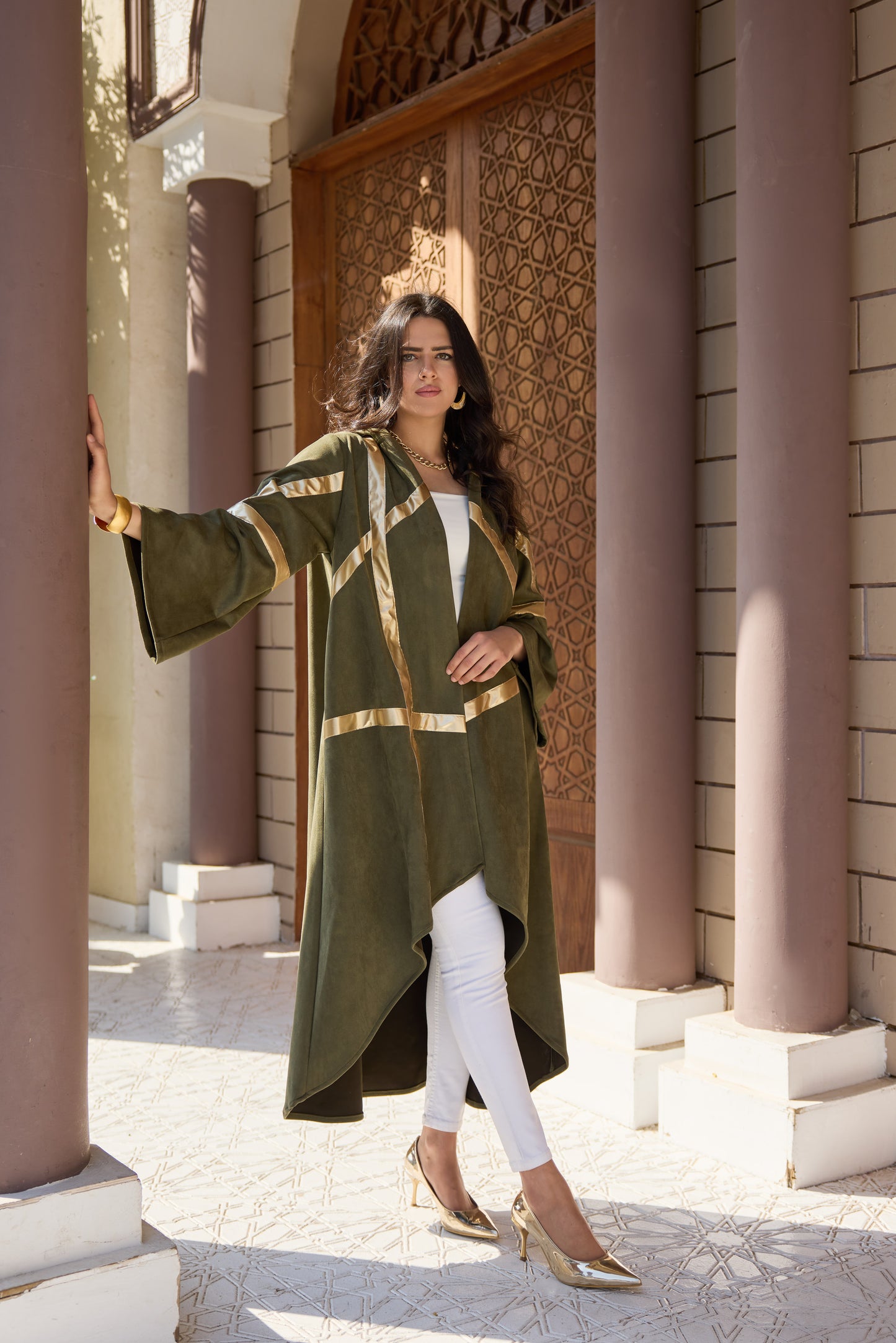 Hooded Suede Kaftan