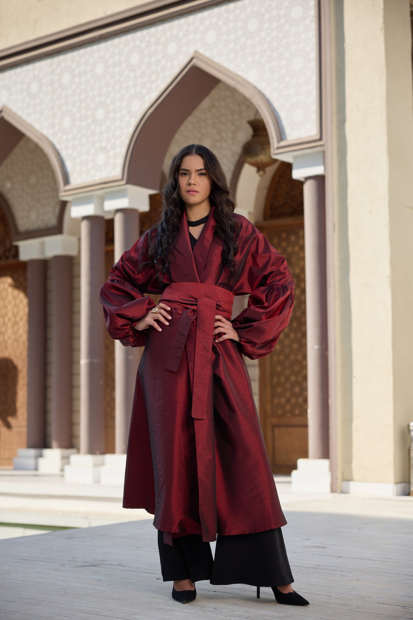Puffy taftah kaftan